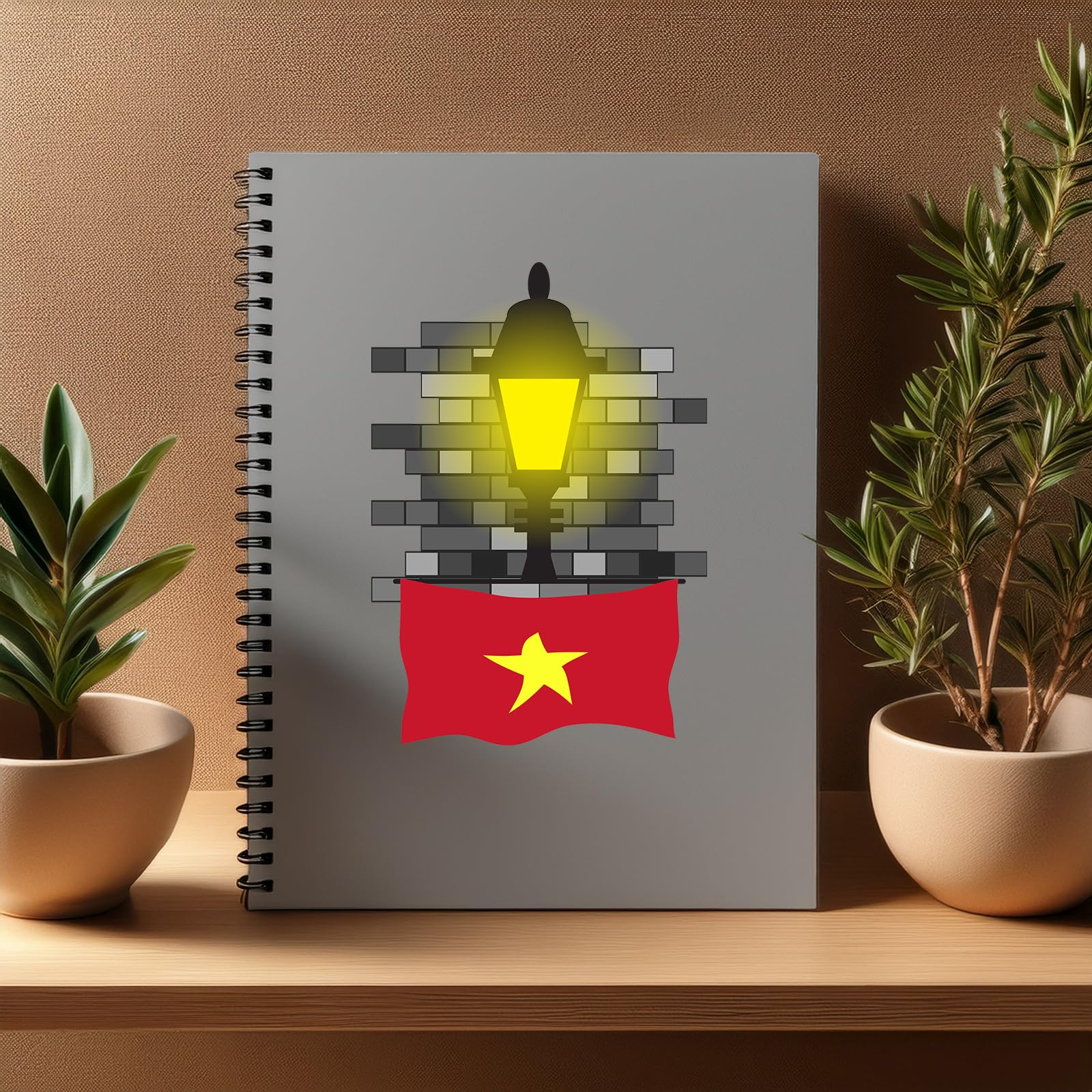 Carnet Vietnam Street Lamp Bricks A5 ligné pack de 20 pour écriture fluide