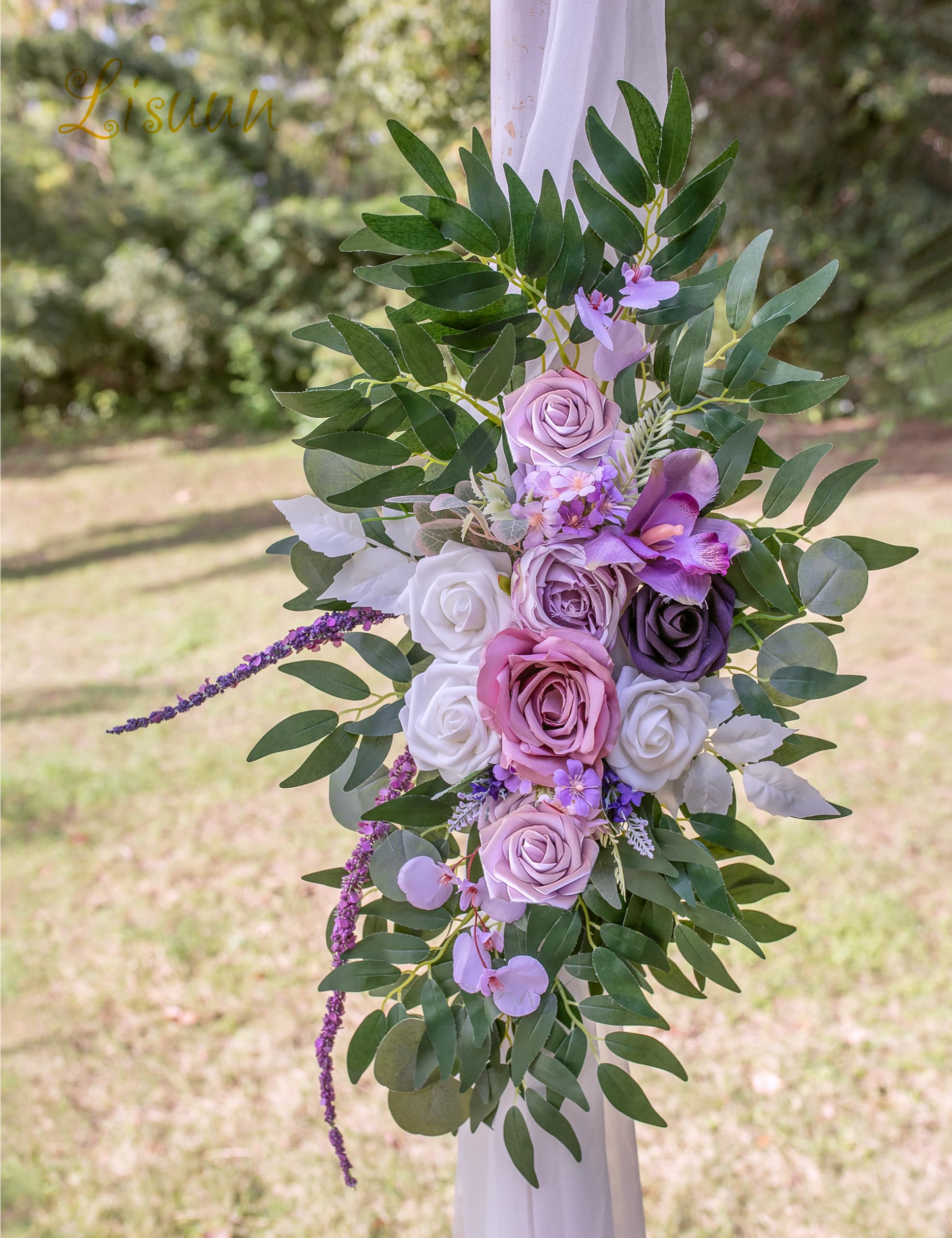 Amazon.com: Lisuun Wedding Arch Flowers, Artificial Flowers for  