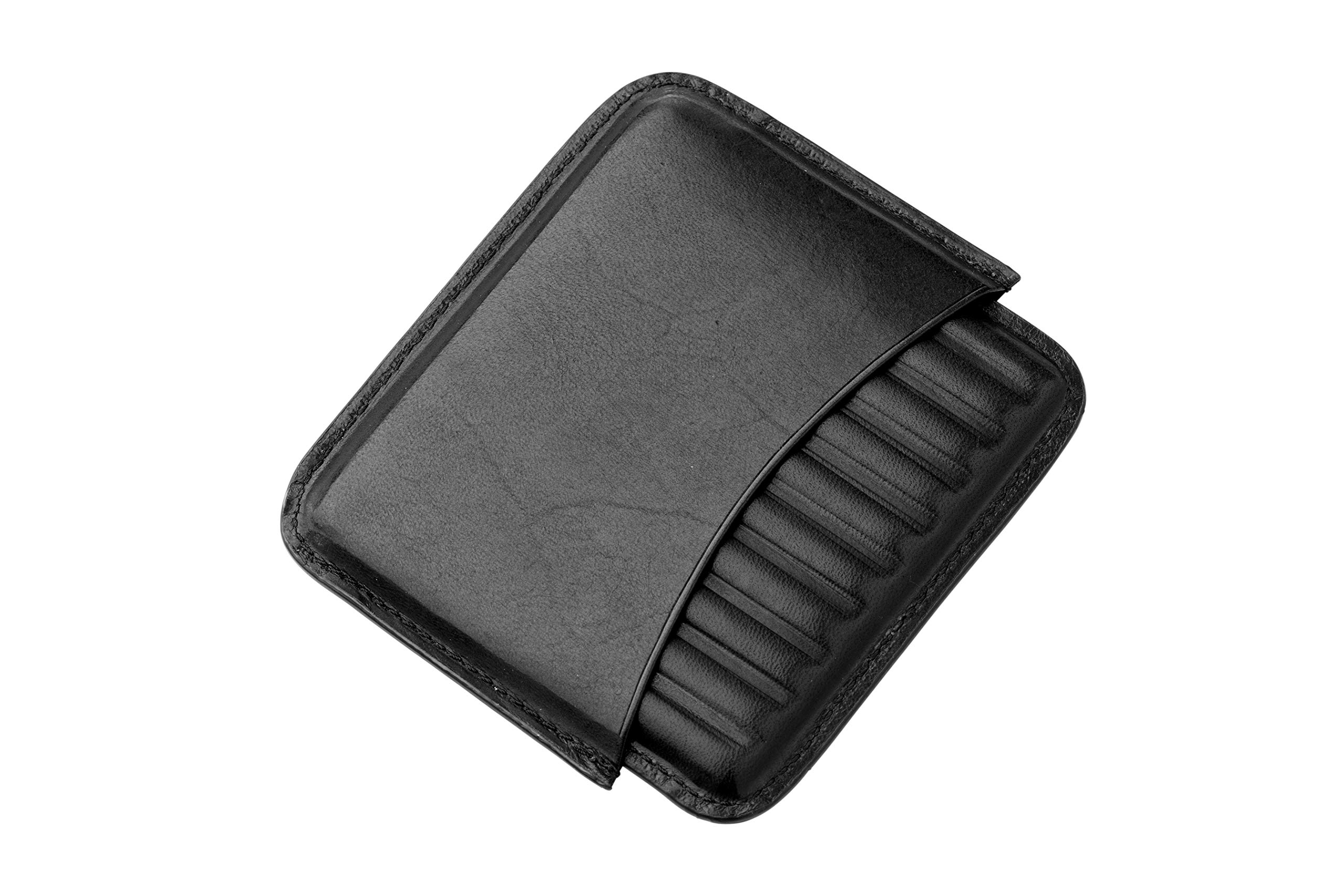 GERMANUS Estuche de piel para 10 puritos, color negro