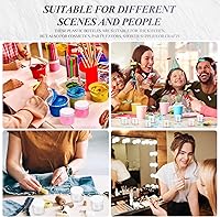 Vista 78 de 6 Pack 6oz Plastic Jars Containers with Lids Wide-mouth Refillable Leakproof Reusable Round Empty Jars for Travel Cosmetic Dry Food Spice Candy Clear