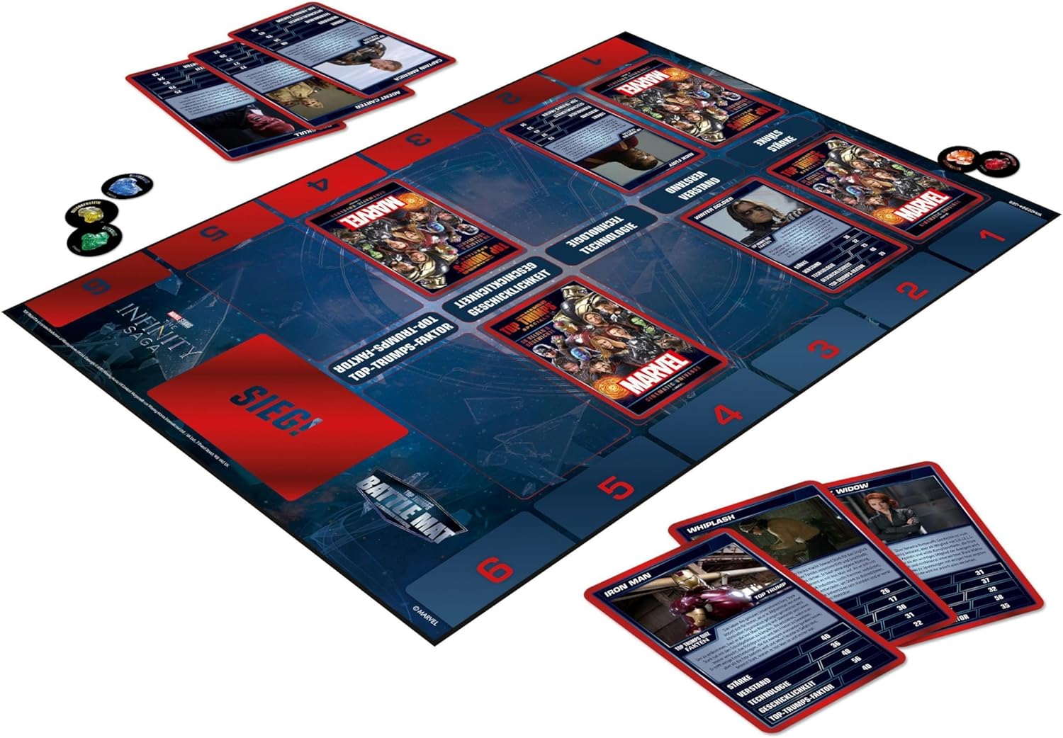 Winning Moves - Top Trumps Battle Mat - Marvel - Marvel Fan Item - Age 8+ - German