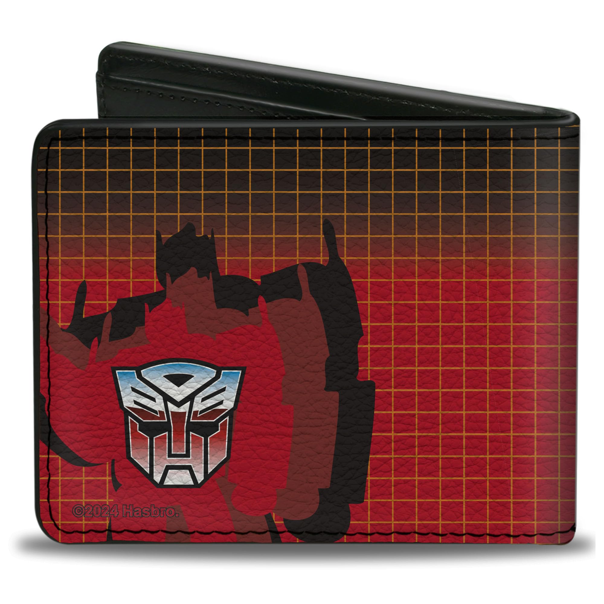 Hasbro Wallet, Bifold, Transformers Optimus Prime Blaster Pose and Autobot Shield, Vegan Leather