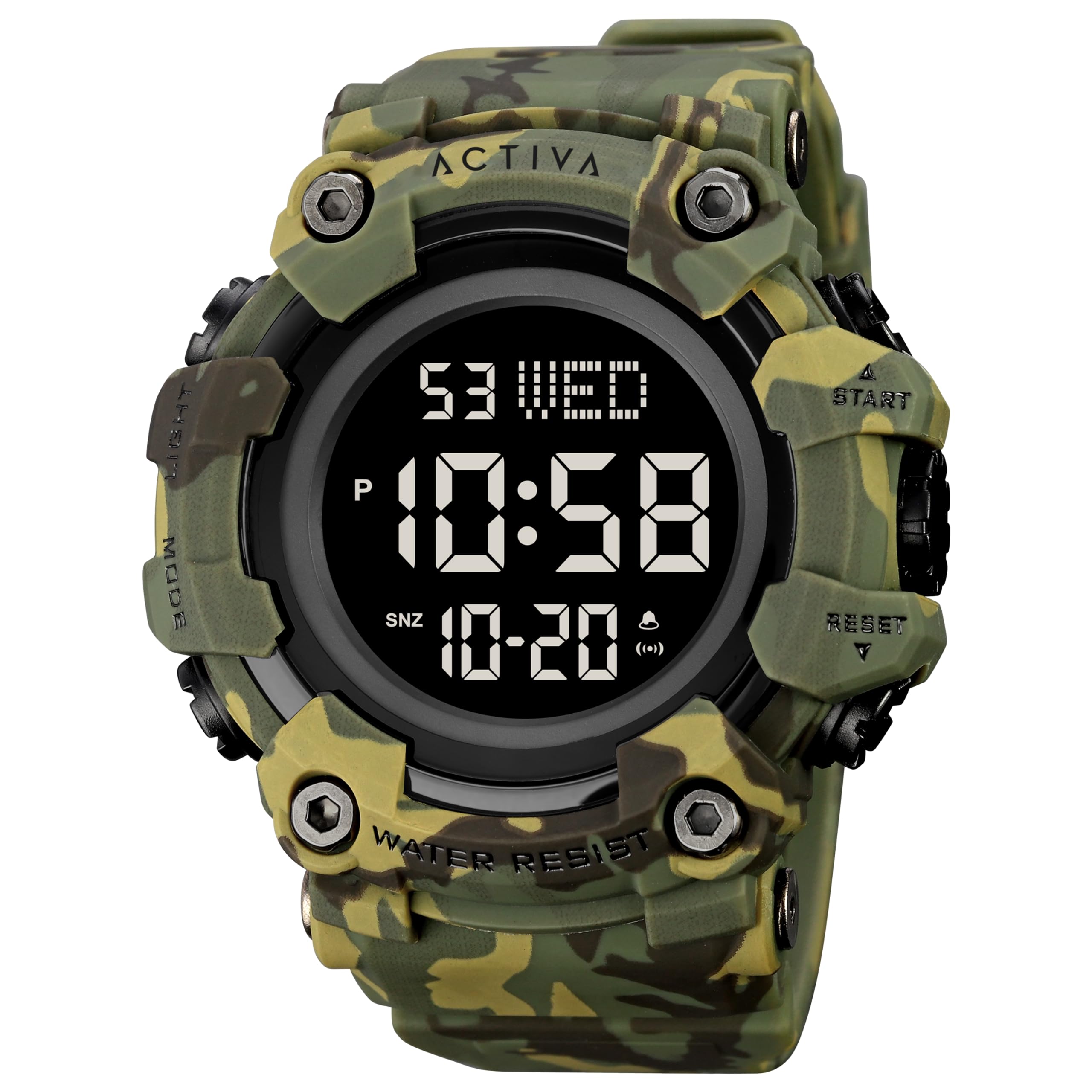 Invicta Digital Essentials Men 56mm ABS + PU Green + Camouflage Not Applicable dial Electronic Digital