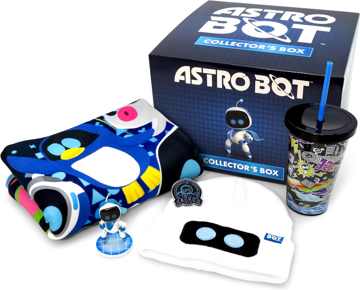 Astro Bot Collector's Gift Box I Includes Astro Bot Toy Figure, Hat, Blanket & More