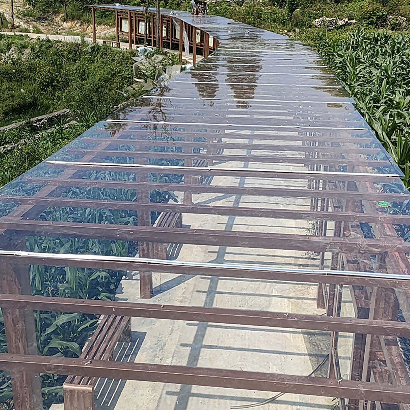 SARKEY Placas De Policarbonato Transparente 1mm, Hoja Acrílico, Lámina para Techos De Policarbonato, Marquesinas Exterior para Puertas Ventanas, Toldo Cubierta De Jardín(0.6x7m/1.97x22.9ft)