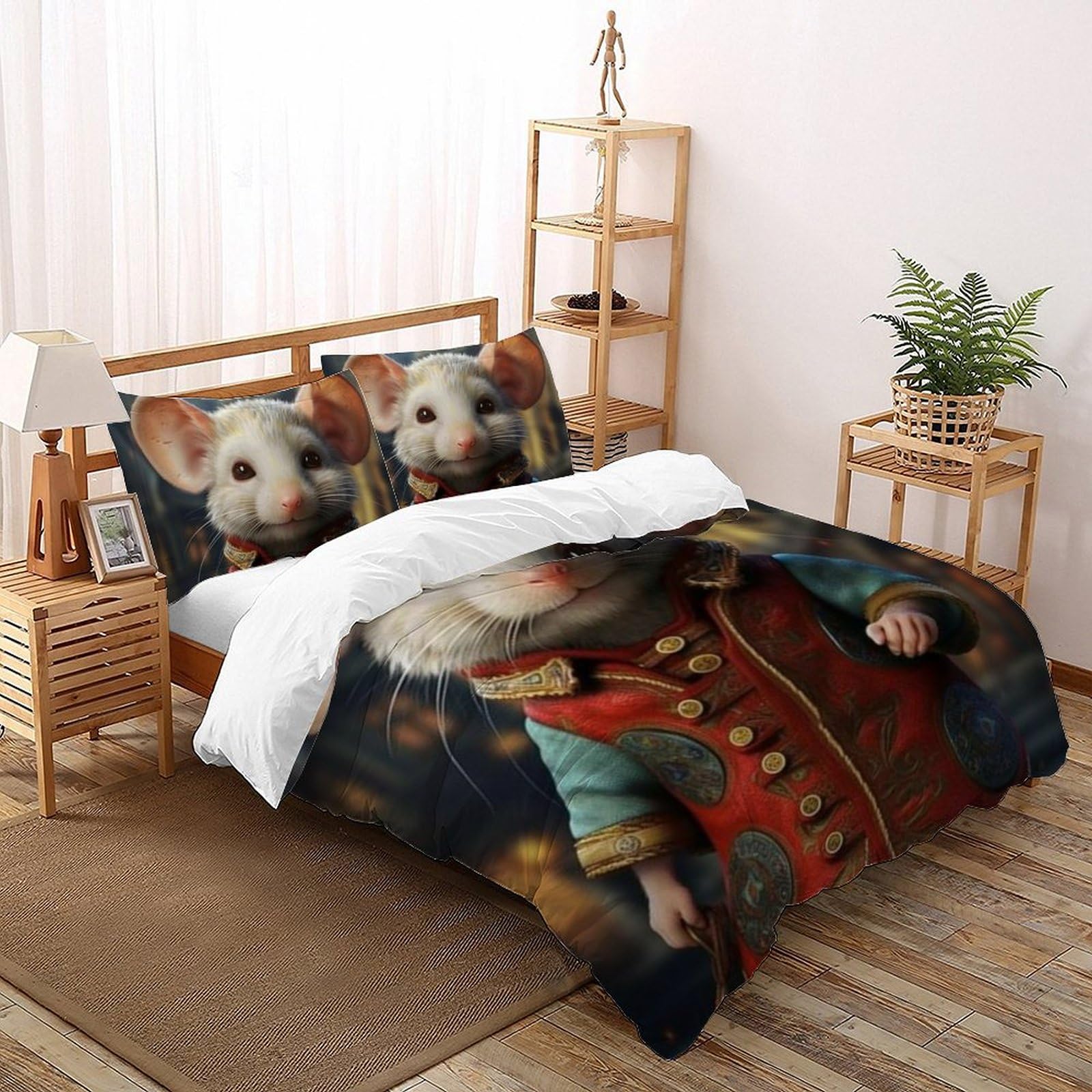Housse de couette fille motif animaux 3D une idée cadeau idéale pour lit double deux personnes