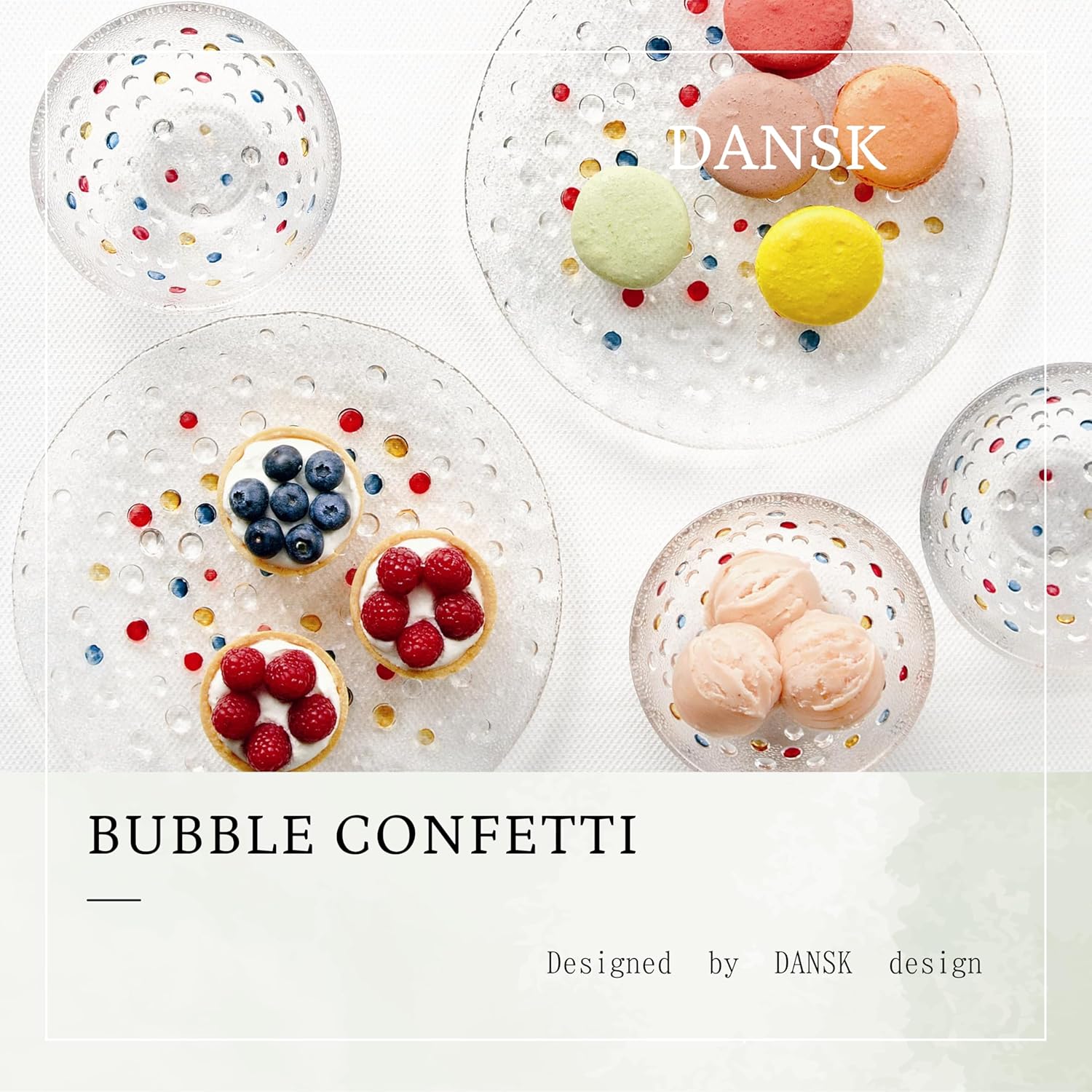 DANSK Bubble Confetti Dessert Ball 812679DANSK 812679 Nordic Design Bubble Series Bubble Confetti Dessert Bowl 350ml Hand Painted 812679