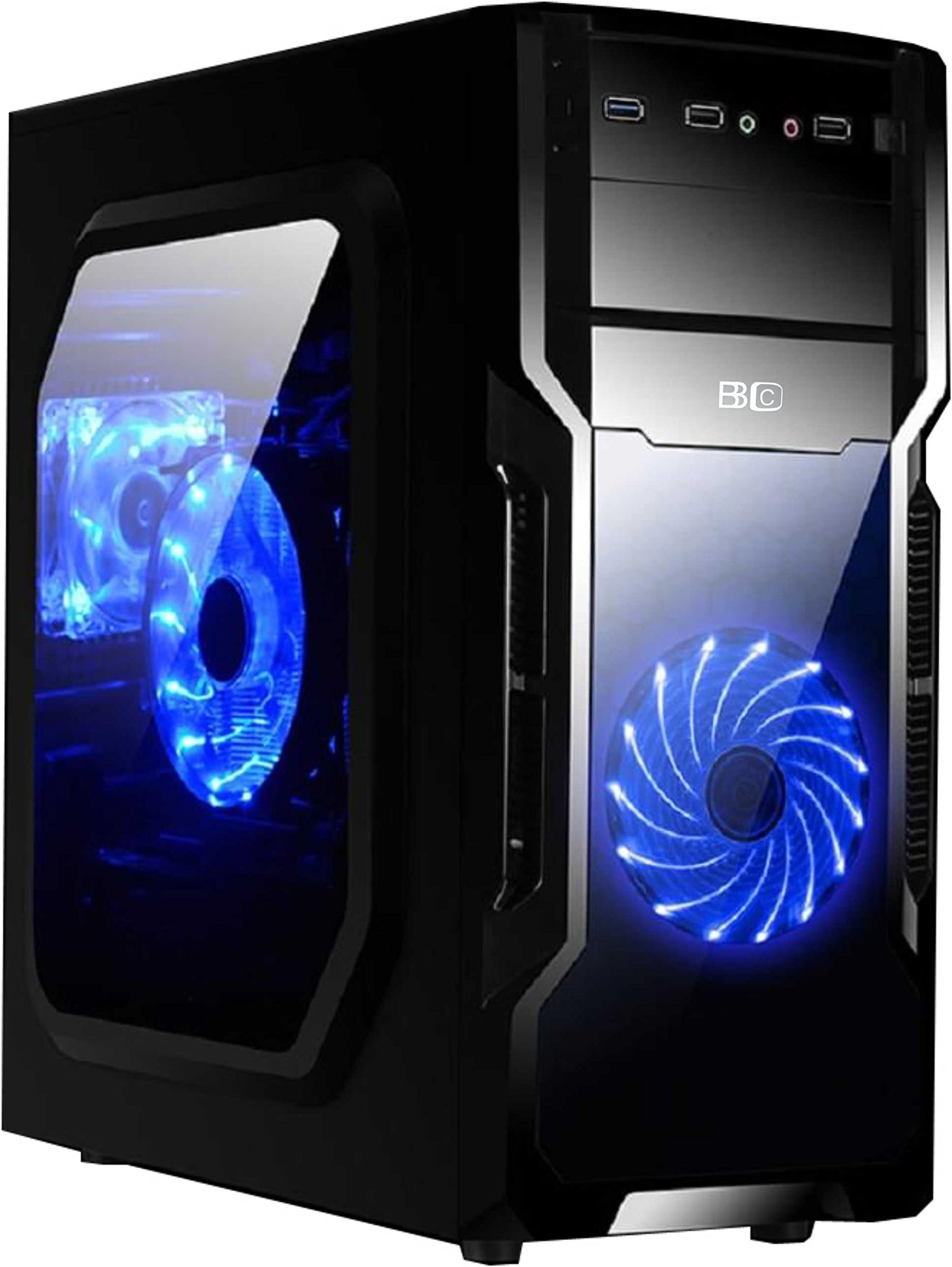 BBC 066BB Gaming Cabinet With One 33 LED Fan , 3.0 USB And Side Transparent Panel