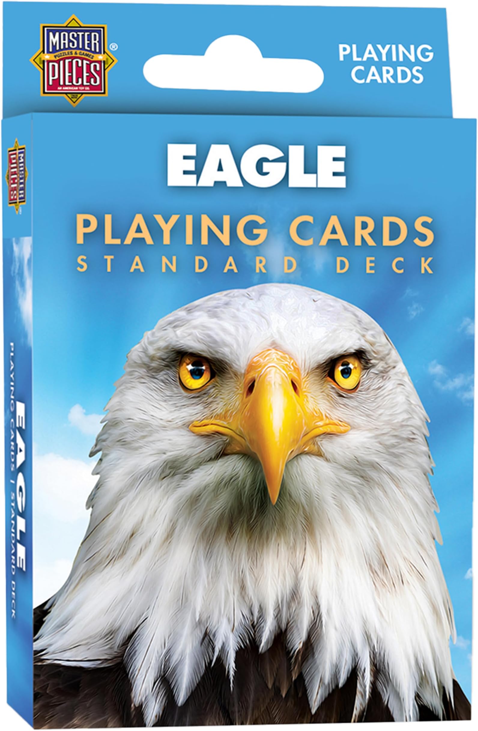 Masterpieces Eagle Playing Cards Deck - Animal Themed Standard 54 Card Deck, Unique Eagle Face Cards & Jokers, Retro Style, for Families & Adults