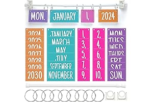 Magnetic Date for Classroom - Color Calendar Bulletin Board Set with Bracket