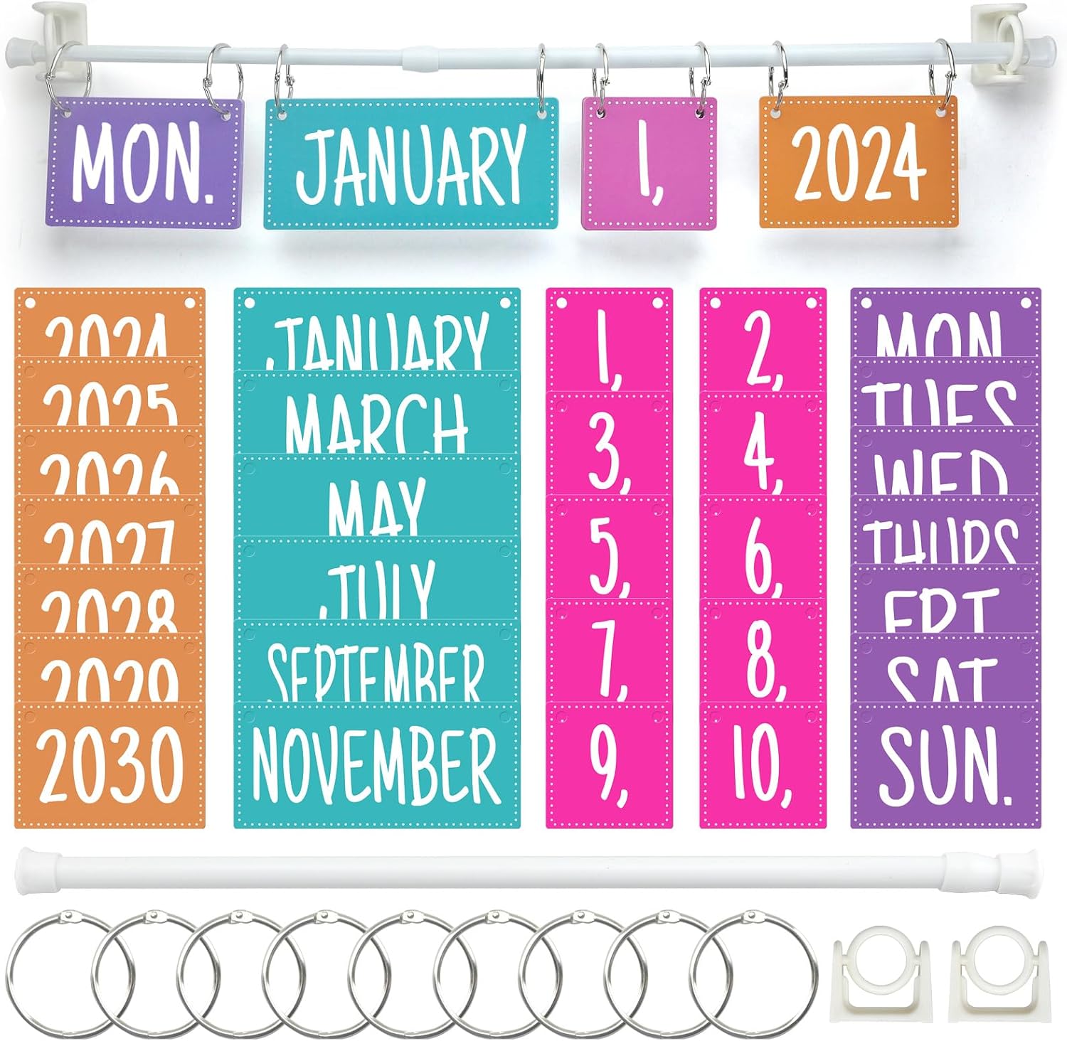 Flip Calendar For Classroom, Colorful Classroom Calendar...