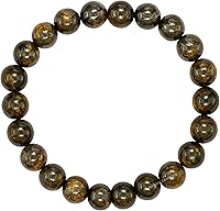 Vista 824 de Amazing Gemstone Pulsera de cristal para mujeres y hombres, pulsera de cristal curativo de protección, pulsera elástica con cuentas de piedras