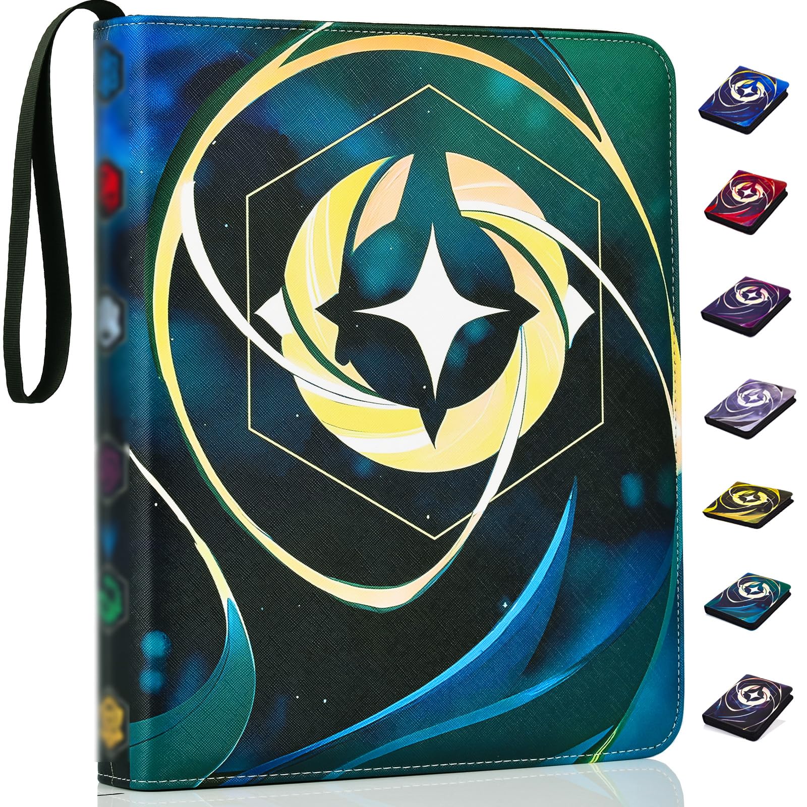 Amazon.com: Binder for Lorcana Cards, Premium 990-Pocket Trading Card Album  3-Ring Compatible with Lorcana Cards,TCG Cards,other Game Cards-Green :  Toys & Games