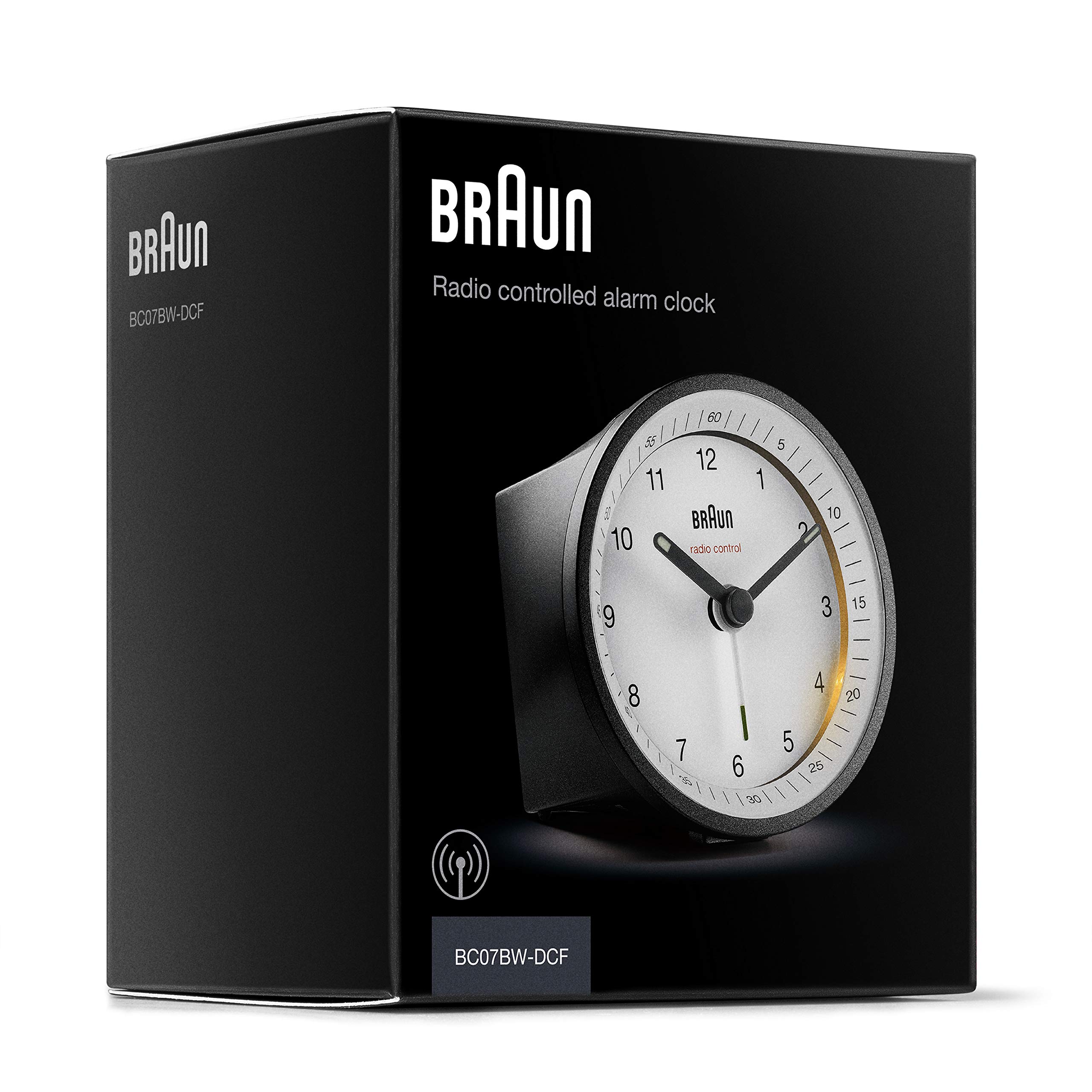 Braun Classic Travel Analogue Alarm Clock with Snooze and Light, Compact Size, Quiet Quartz Movement, Crescendo Beep Alarm in Black, model BC02XB Braun Classic Travel Analogue Alarm Clock with Snooze and Light, Compact Size, Quiet Quartz Movement, Crescendo Beep Alarm in Black, model BC02XB