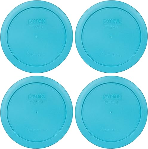 Miniatura 7 de Pyrex 7201-PC 4 tazas Surf Blue tapa de almacenamiento de alimentos de repuesto, fabricada en los Estados Unidos, paquete de 2