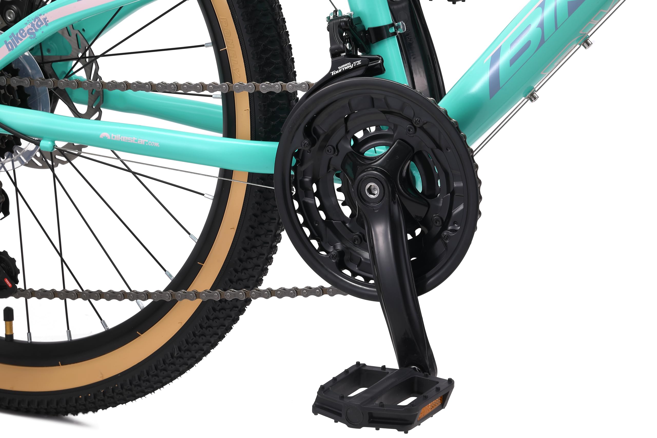 BIKESTAR Alu Mountainbike Jugendfahrrad 24 Zoll ab 9-14 Jahre Hardtail | 21 Gang Shimano Schaltung, Scheibenbremse, Federgabel | Kinder Fahrrad | Risikofrei Testen