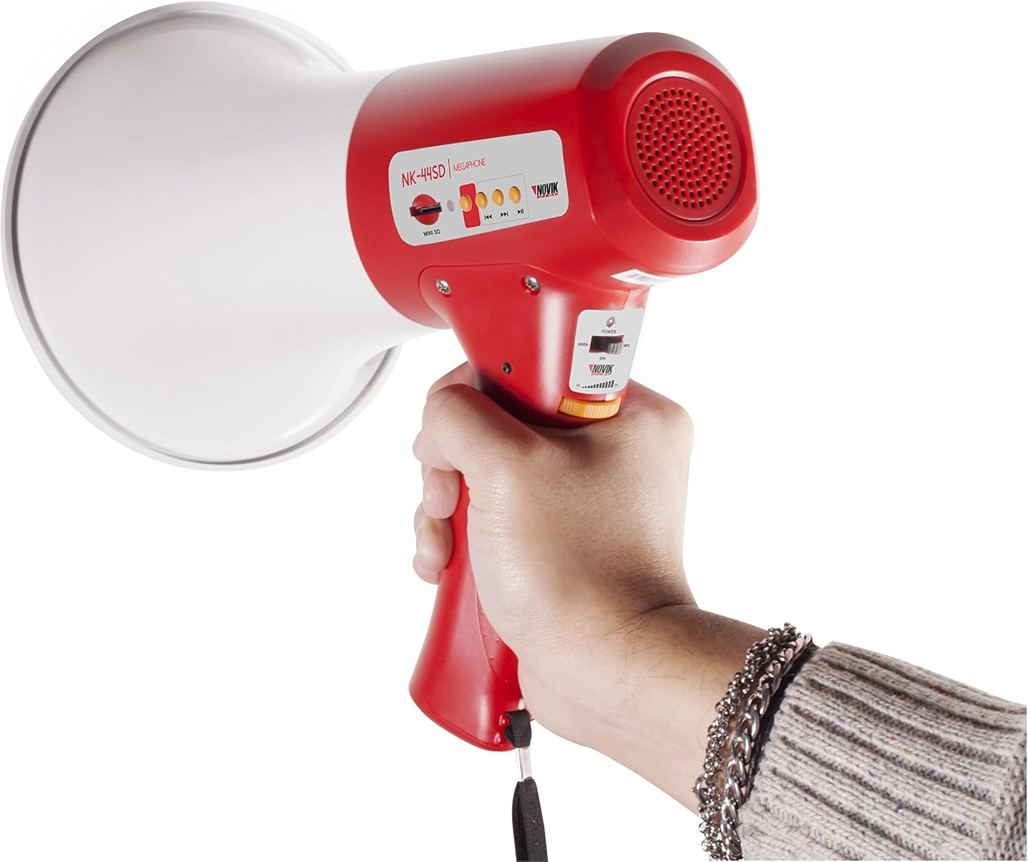 NOVIK NEO NK-44SD Megaphone SD MEMORY, REC & PLAY MP3 FUNCTION, 10 Hours Speaking Time : Sports & Outdoors