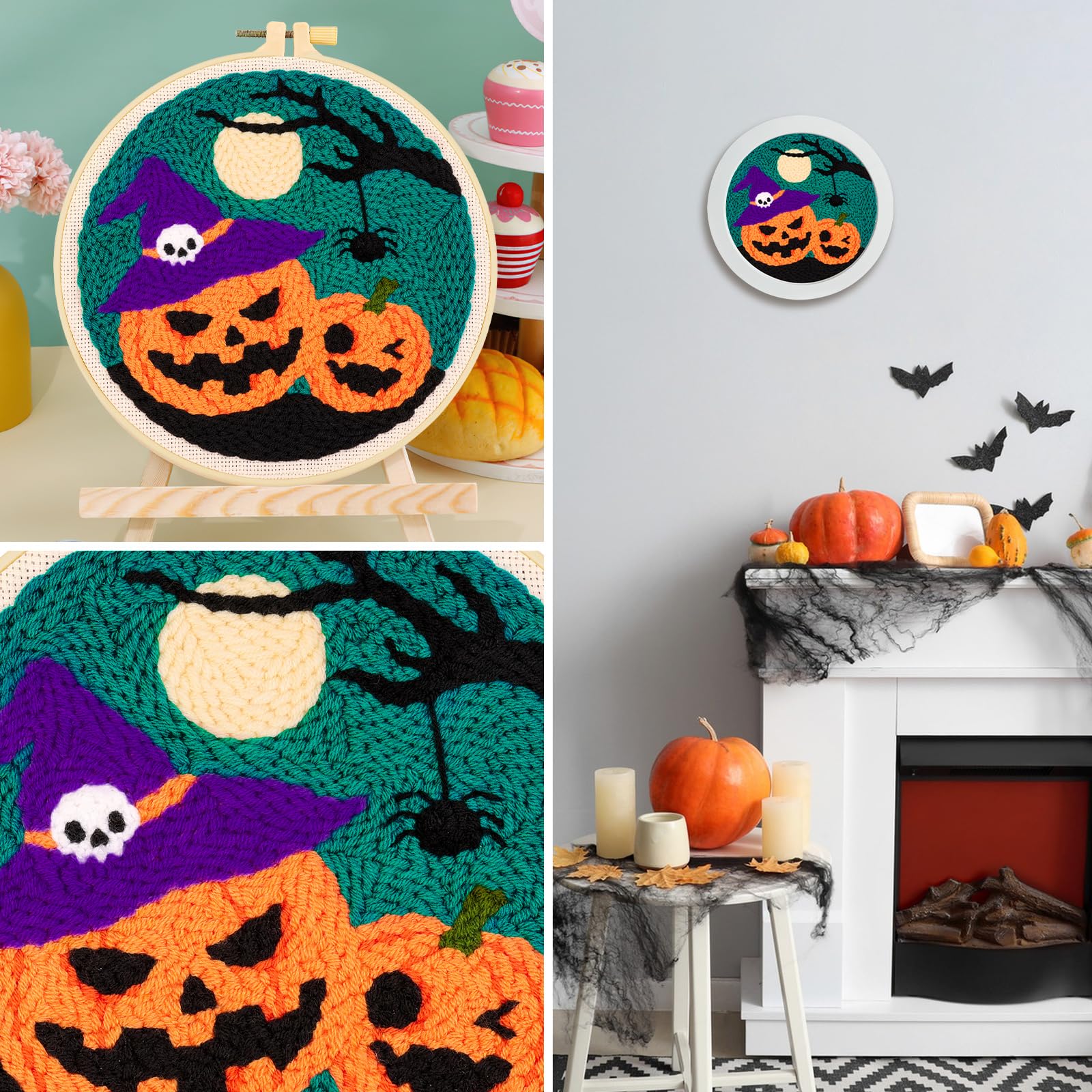Halloween Punch Needle Kit - Beginner Embroidery -2