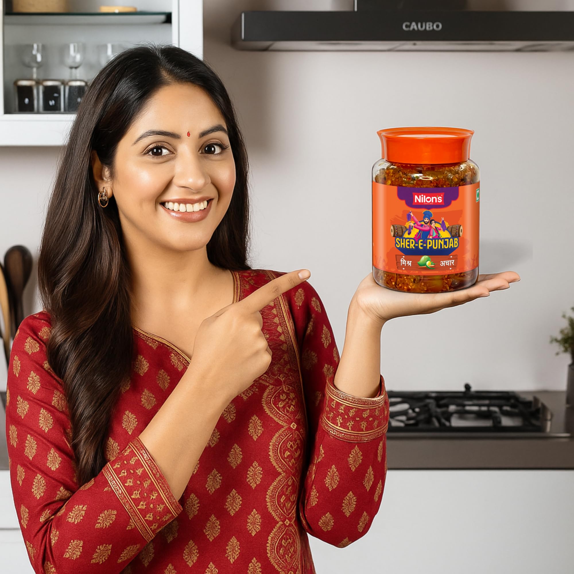 Nilon's Sher-E-Punjab Mixed Pickle (500g) Homemade Aachar | Spicy & Tangy Pickle in Authentic Punjabi Style with Raw Mango, Lemon, Mustard Oil & Spices Mixed with No Added Artificial Colour - Image 6 thumbnail