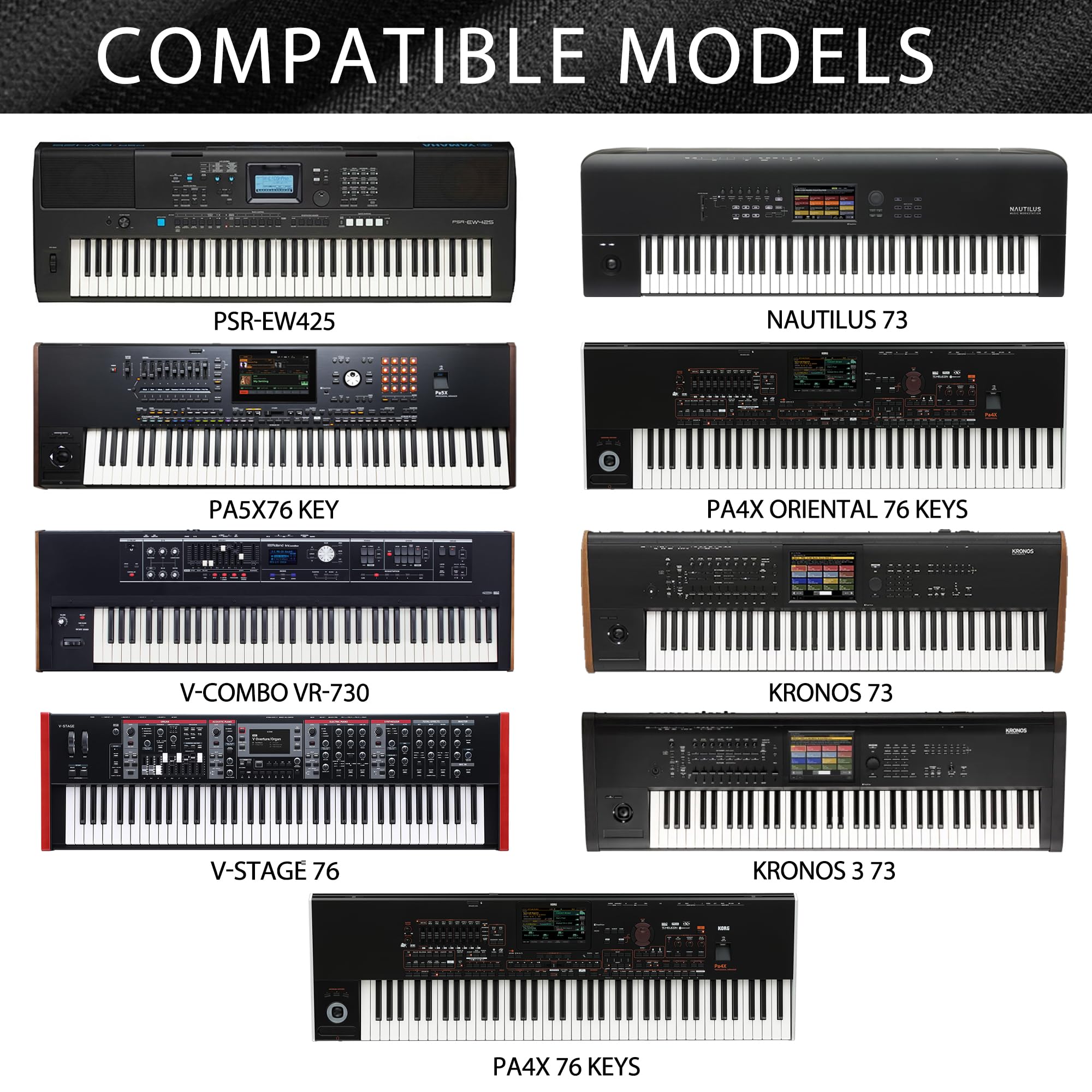 Amazon.com: Musiin 76 keys piano keyboard dust cover, compatible