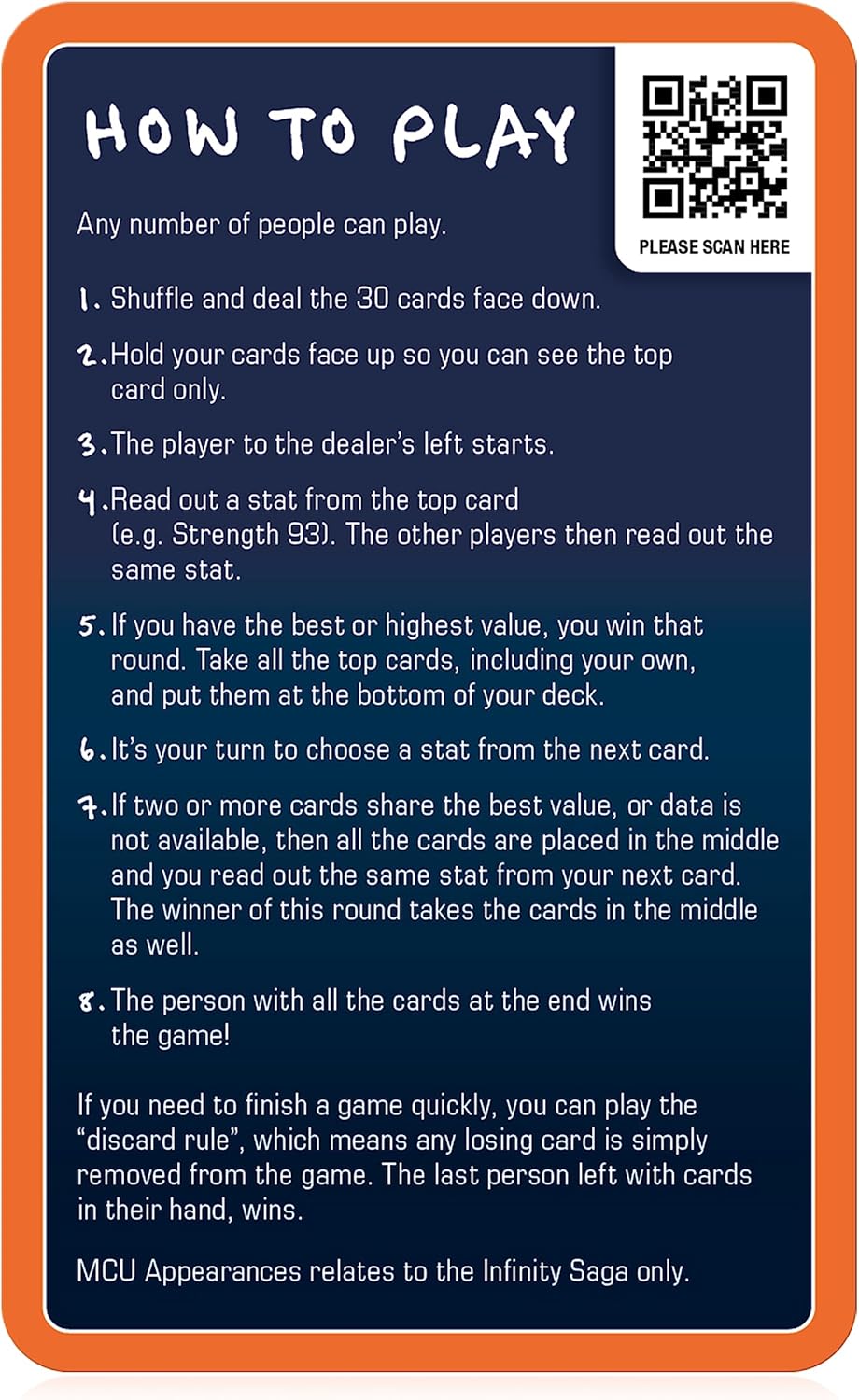 Guardians of the Galaxy Top Trumps Card Game