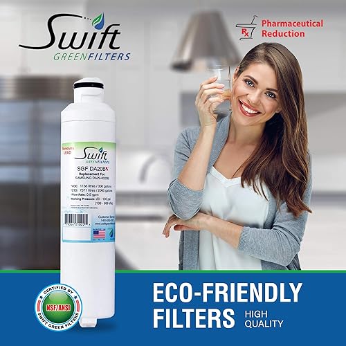 Miniatura 2 de Swift - Filtro de agua farmacéutico (SGF Rx) SGF-DA20B Rx SAMSUNG DA29-0020B Filtro de agua compatible con refrigerador