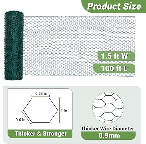 Miniatura 3 de Malla de alambre de pollo, alambre de pollo floral hexagonal galvanizado, malla de alambre de pollo antioxidante para exteriores para valla de
