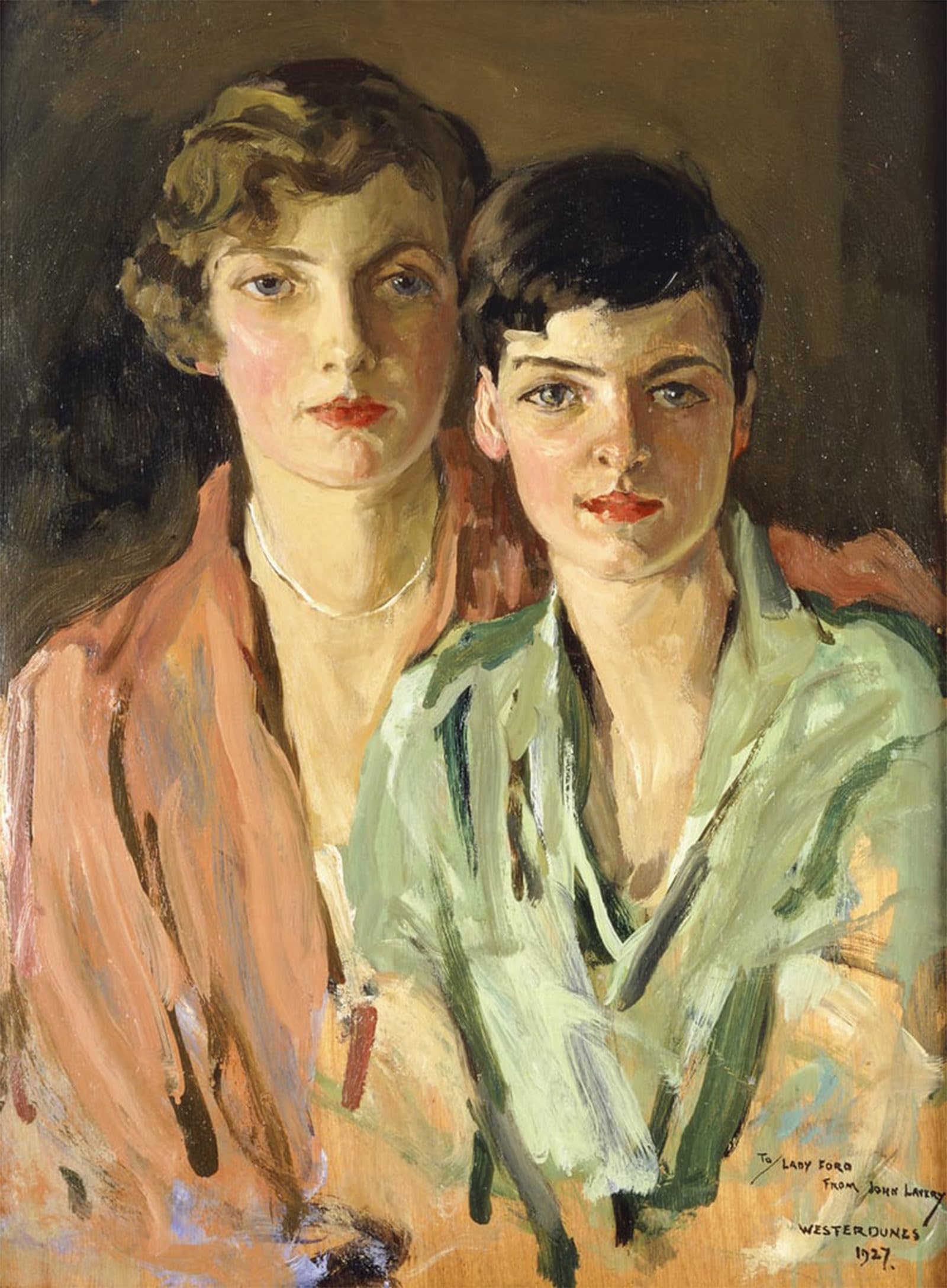 POSTERIIk Vintage Art Print Images Pictures Print the Sisters Joan and Marjory by Lavery Modern Colour Posters for Office Home Decor 60x90cm