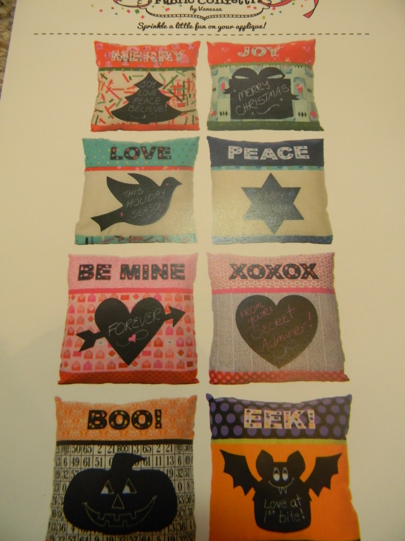 Confetti Holiday Chalkboard Pillows