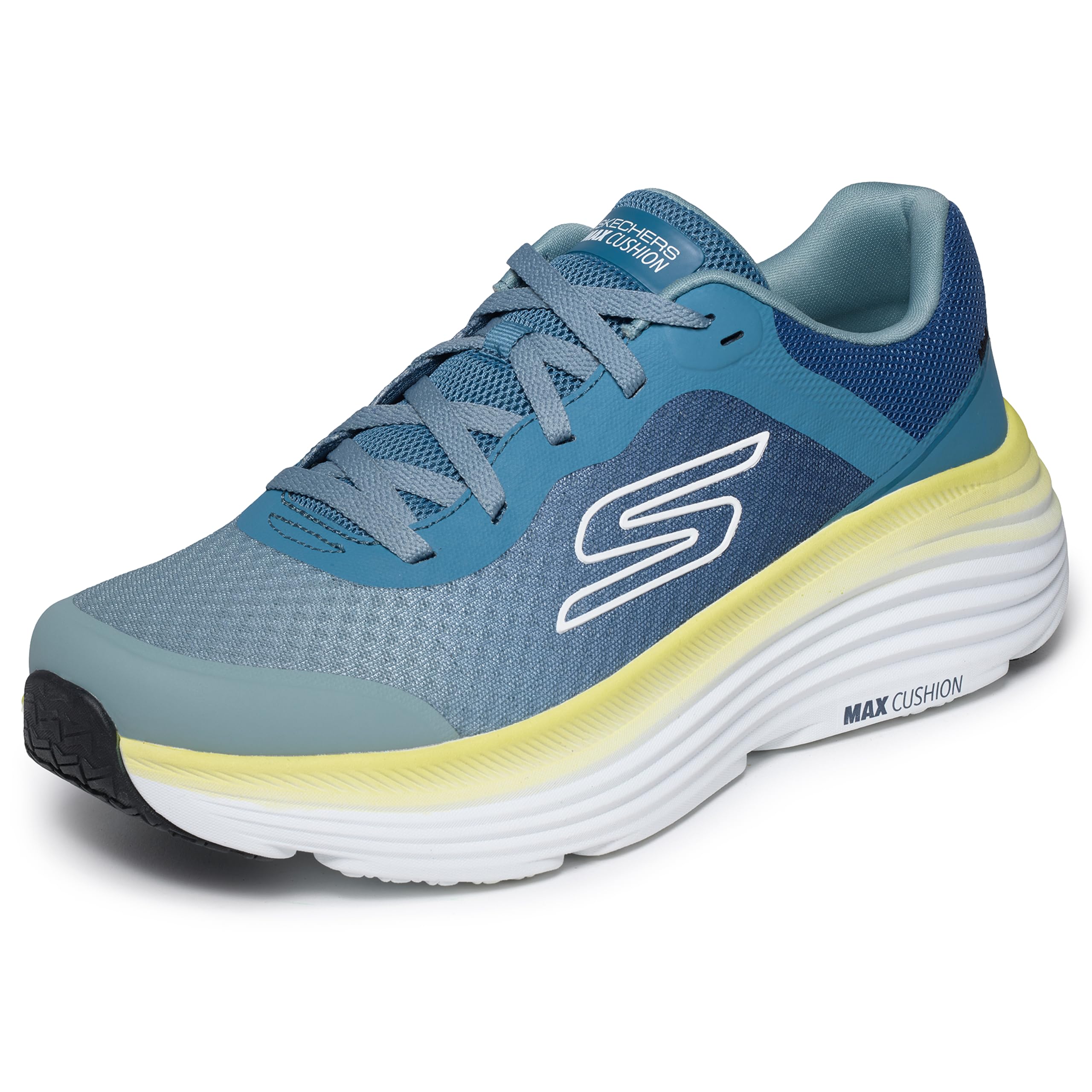 Skechers Max Cushioning Endeavour Sneaker Blue NAVY/LIME - Image 1