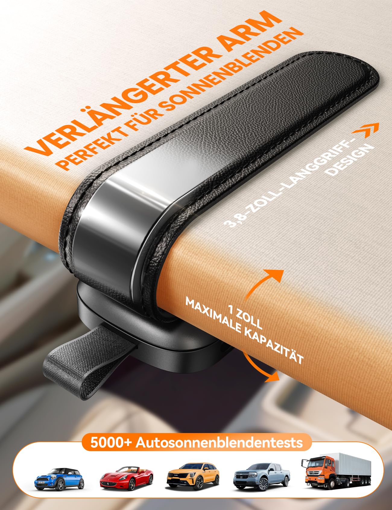 JOYROOM 2026 Upgrade 2 Pack Porta Occhiali Auto, Magnetico Porta Clip Occhiali da Sole, Universale in Pelle Clip Sole per Occhiali Compatibile con Tutti Gli Occhiali (Nero)