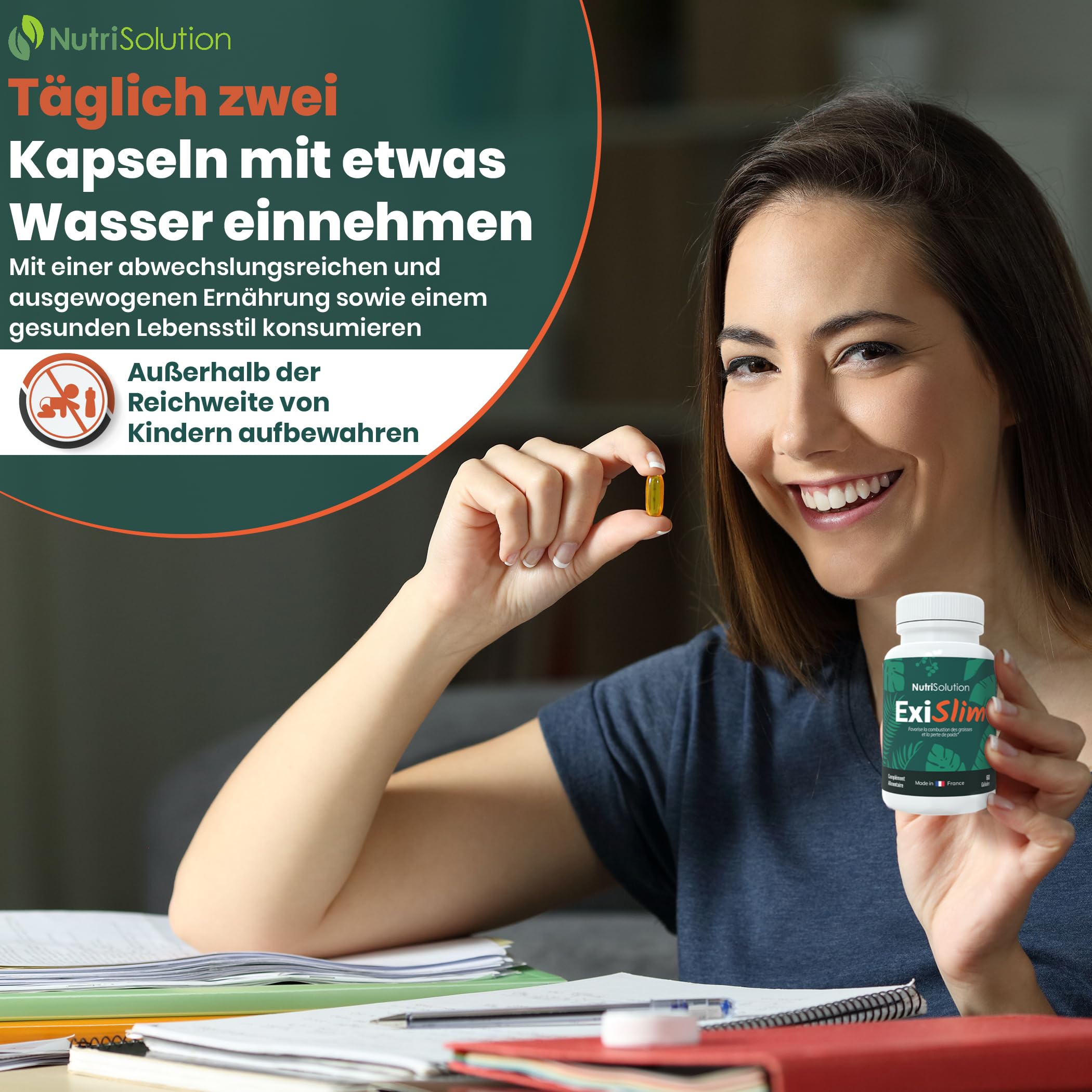 ExiSlim - Nachhaltiges Abnehmen, Stoffwechsel anregen, Enthält Perilla, Curcuma, Vegan, Fettverbrenner, Schlankmacher, Schnell Abnehmen, Starker Fatburner (1)