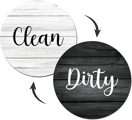 Imán para lavavajillas con texto en inglés Clean Dirty, Clean Dirty, Strong Clean and Dirty para lavavajillas, indicador universal para lavavajillas