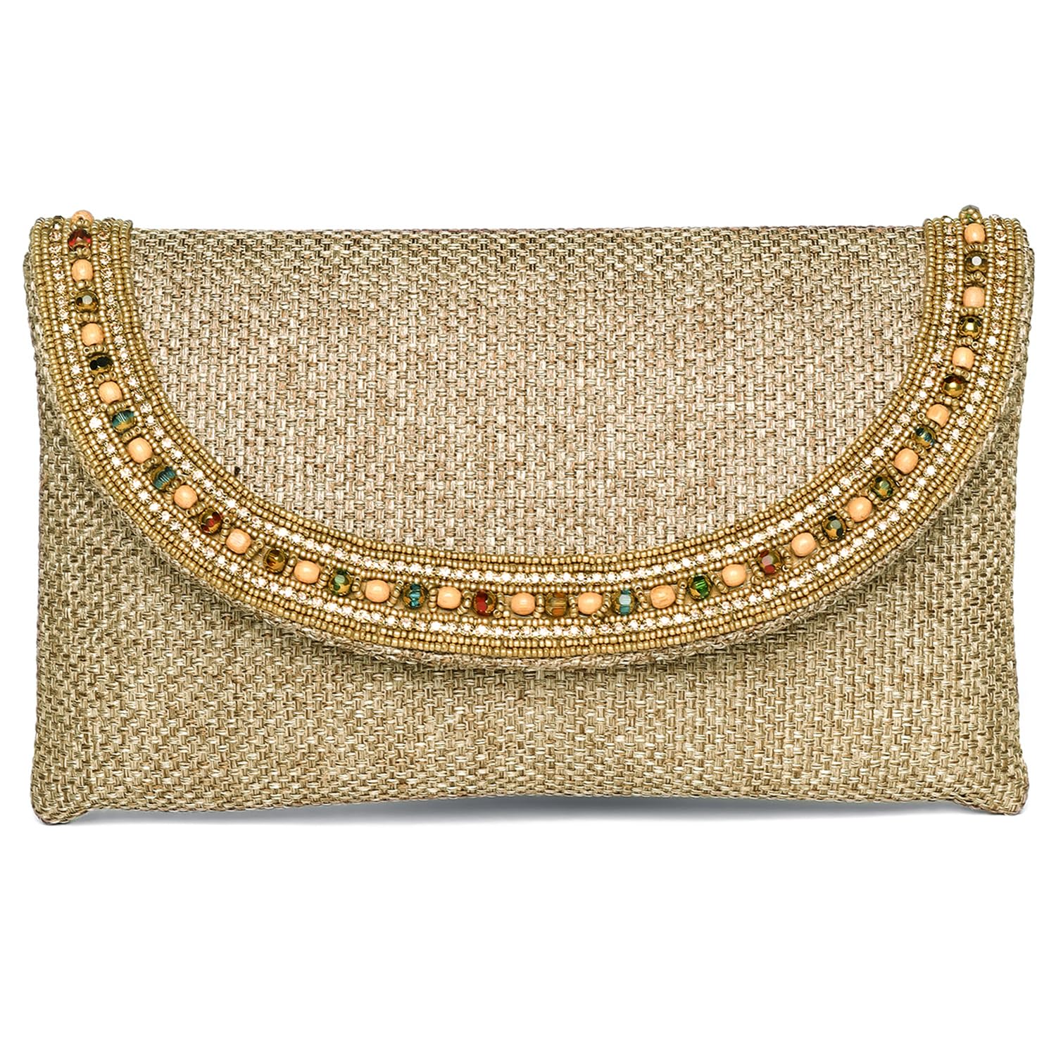 peora Brown Clutch Purse for Women Handcrafted Fashion Bag Evening Purse for Girls-picture-55