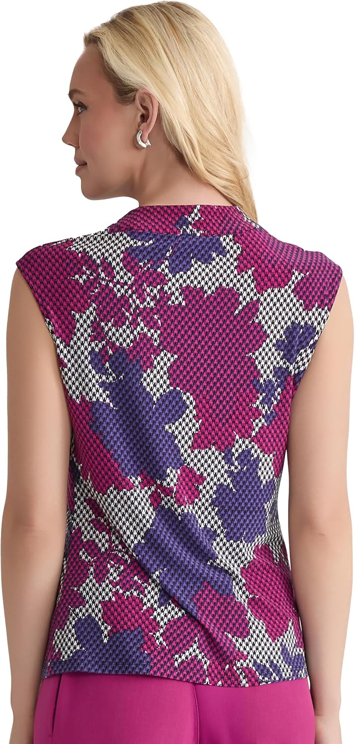 Kasper Women's Cap Sleeve Cowl Neck Top