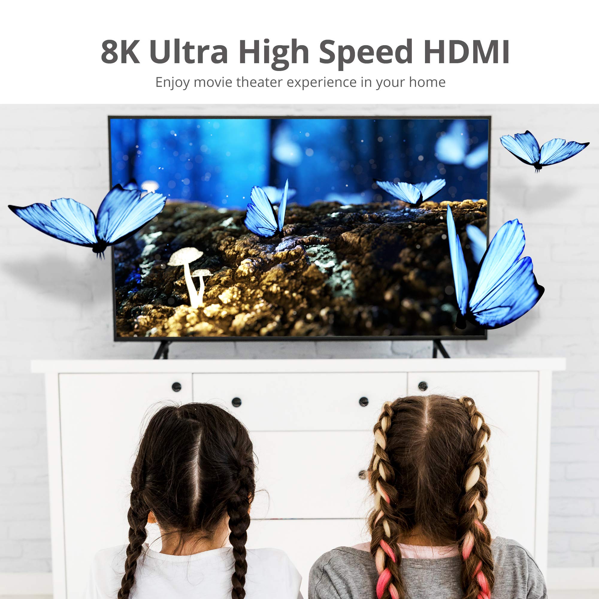 SIIG 8K Ultra High Speed Cavo HDMI - 3 m, HDMI 2.1 8K, 48 Gbps, Dynamic HDR, 4K/120 Hz, eARC, HDCP 2.3 DSC, per PS5, Xbox Series X, RTX 3XXX, RX 6XXX, Apple TV e altri (CB-H21611-S1)