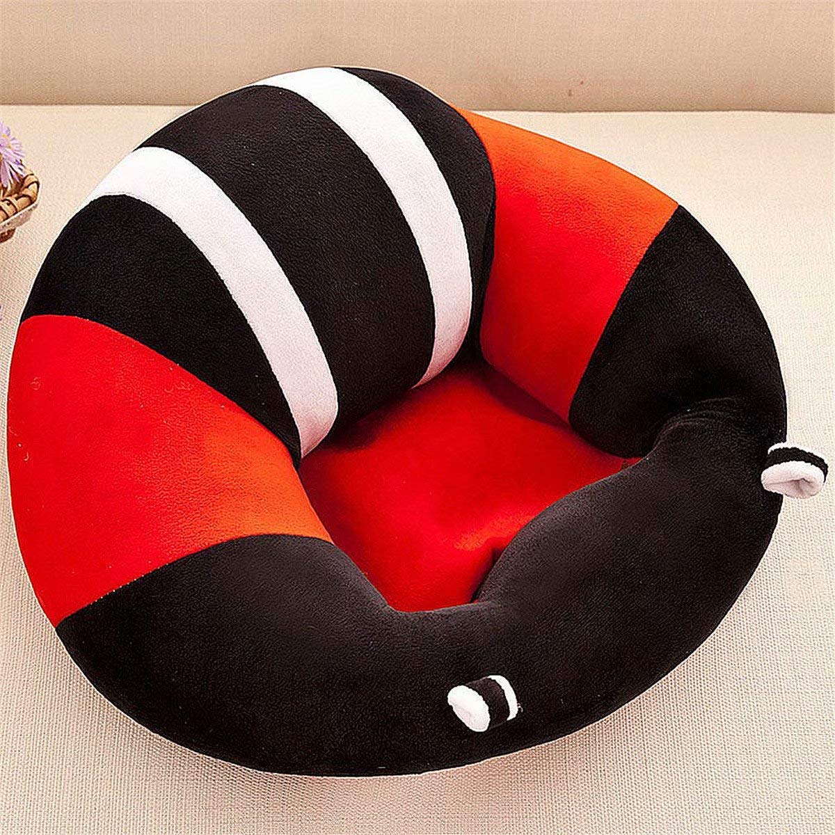 SealSee Baby Support Seat Sofa Plush Soft Animal Shaped Baby Learning to Sit Chair Keep Sitting Posture Comfortable for 3-16 Months Baby (Black)