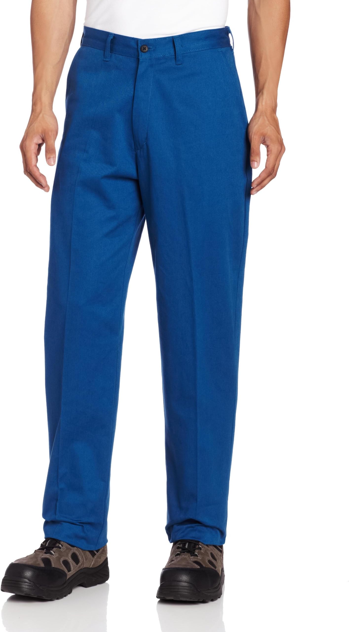 Wenass WSLPTC80RB-32UH Casual Work Pant with 8.0-Ounce Un-Hemmed Cotton Twill, Size 32, Royal Blue