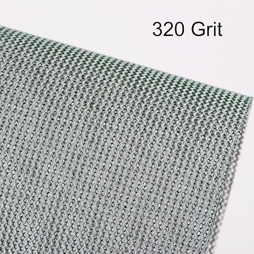 Miniatura 5 de HARFINGTON 10 hojas de pantalla de lijado de malla de 320 granos de 3 x 4 pulgadas, papel de lija húmedo o seco, almohadillas abrasivas sin polvo