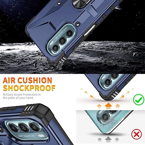 Miniatura 7 de Funda para Moto G Stylus 5G 2022, Motorola G Stylus 5G 2022 con película nano a prueba de explosiones 2 unidades, grado militar con funda con