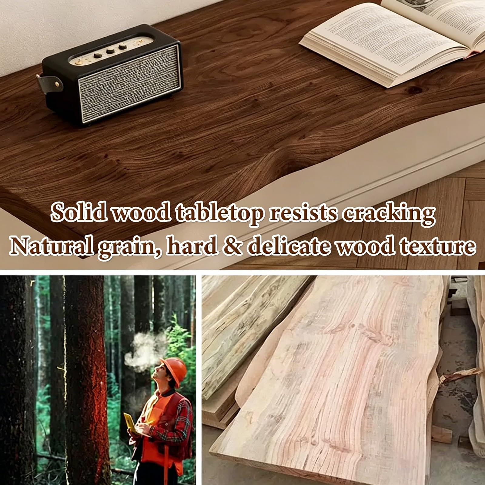 Wandklapptisch aus Massivholz Robuster Klapptisch Wandmontage Platzsparend Wandtisch Klappbar Tragkraft: 150 Kg Wandschreibtisch für Wohnzimmer Küche Waschküche(150x40x5cm)