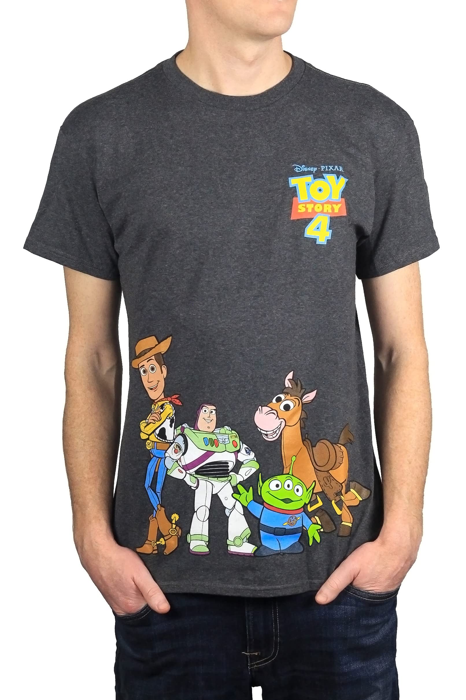 Toy Story T-Shirt Men Graphic Tshirt for Adult Tee Woody Buzz Pixar Gift