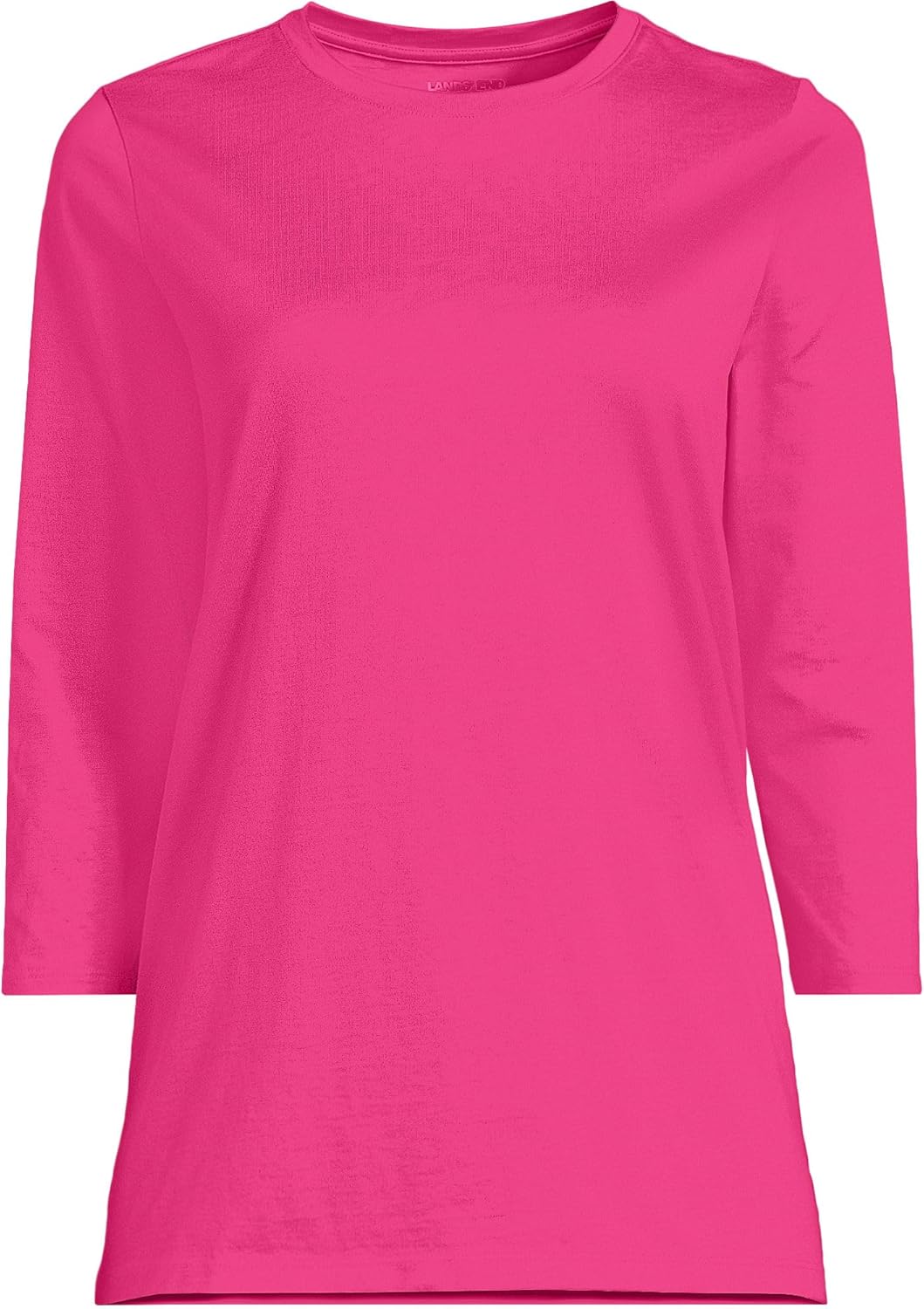 Lands' End Women's 3/4 Sleeve Supima Cotton Crewneck Tunic