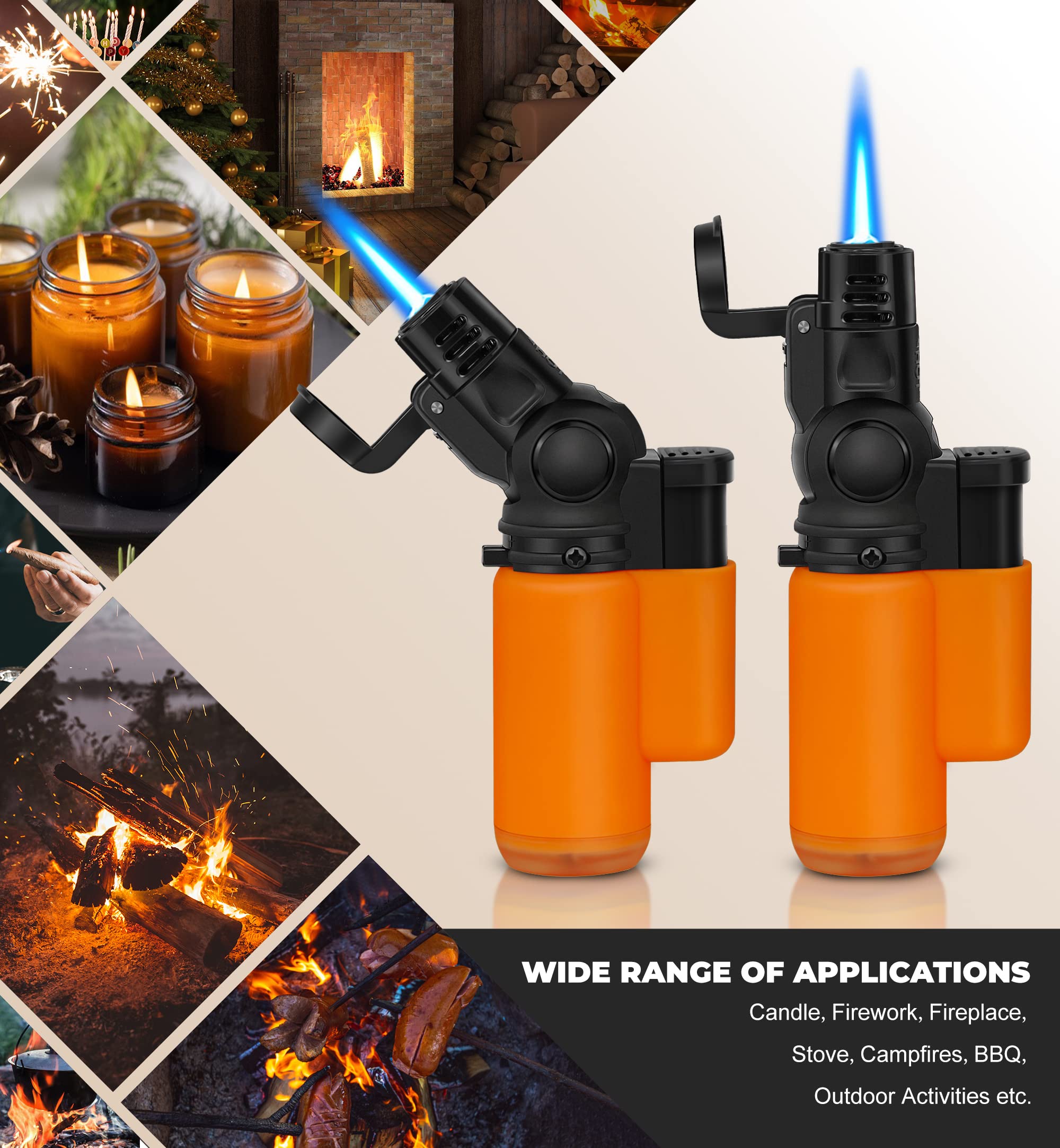 Amazon.com: SAMNIU Pack of 4 Torch Lighter, Mini Jet Flame