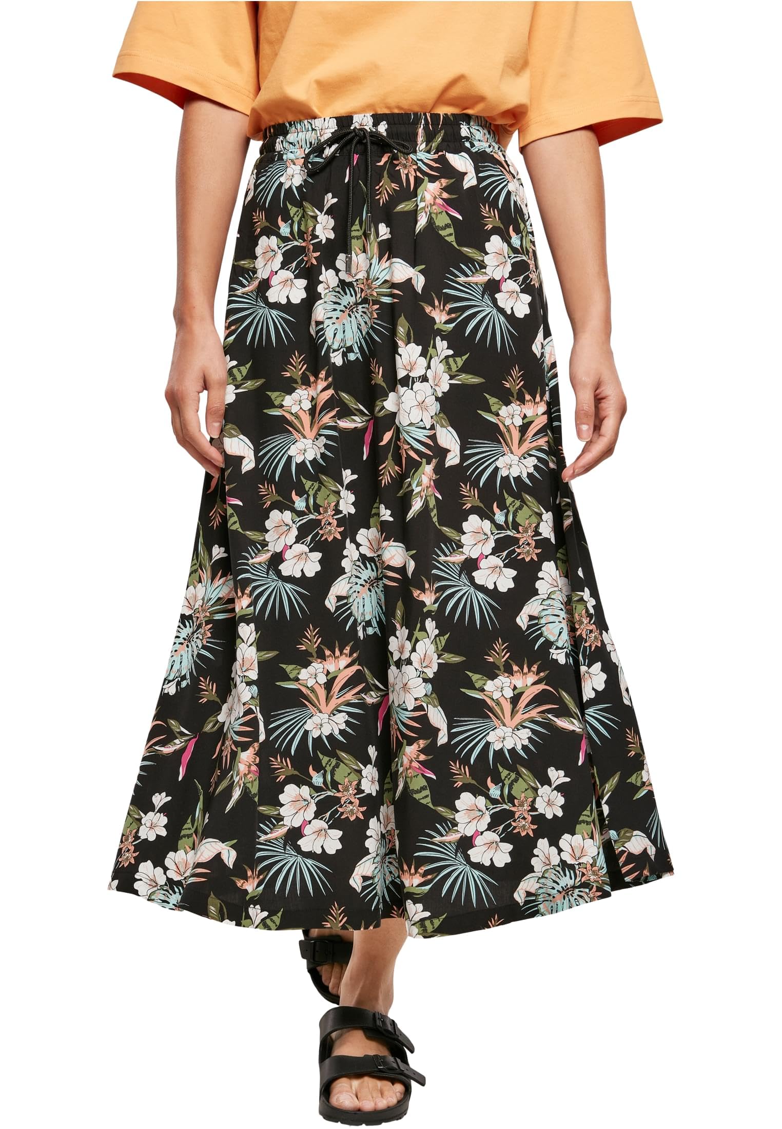 Urban Classics Damen Ladies Viscose Midi Skirt