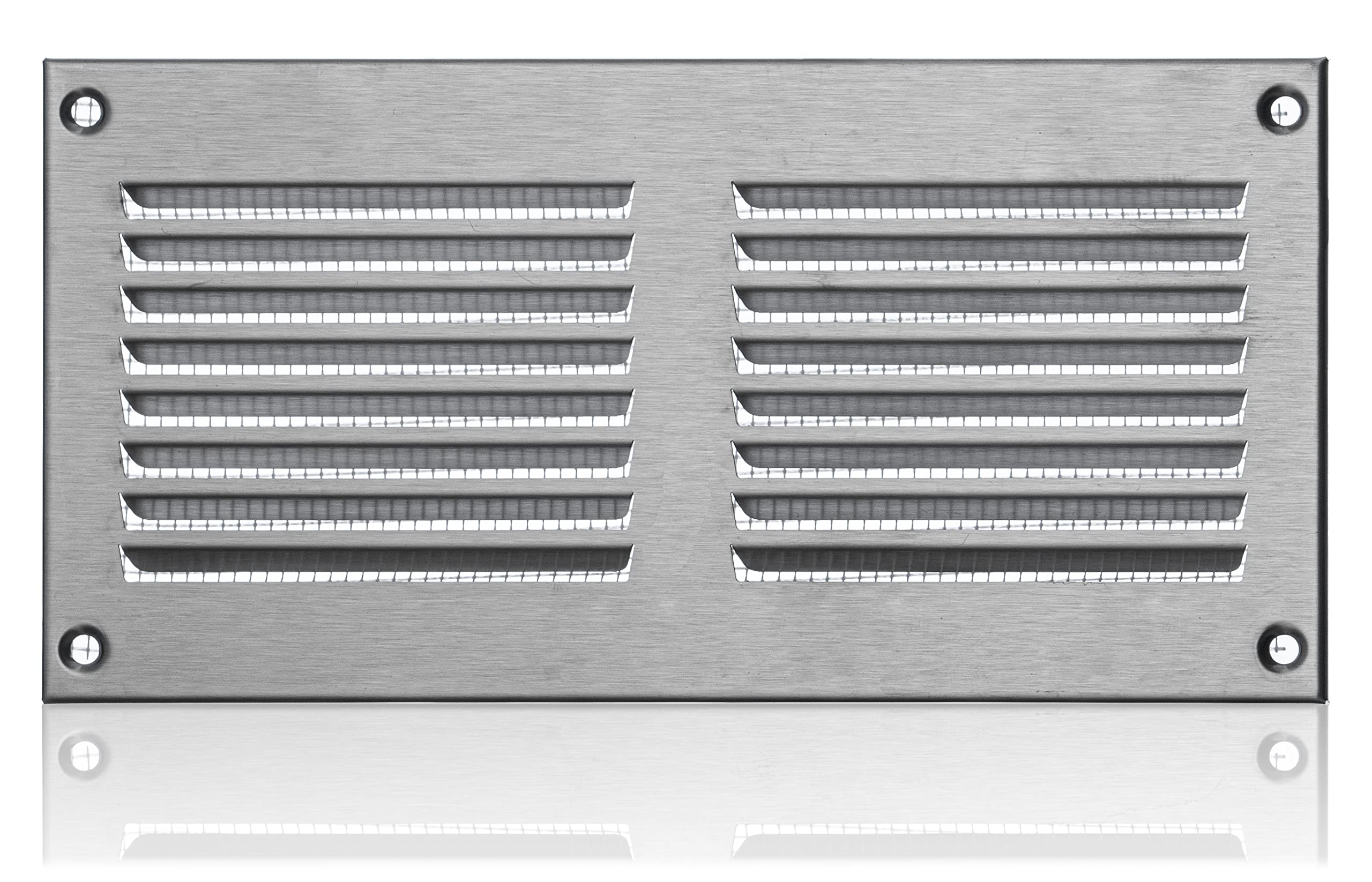 About Vent Stainless Steel 200X100mm / 6X4 Inch Ventilation Grille With Flyscreen - Air Vent Cover