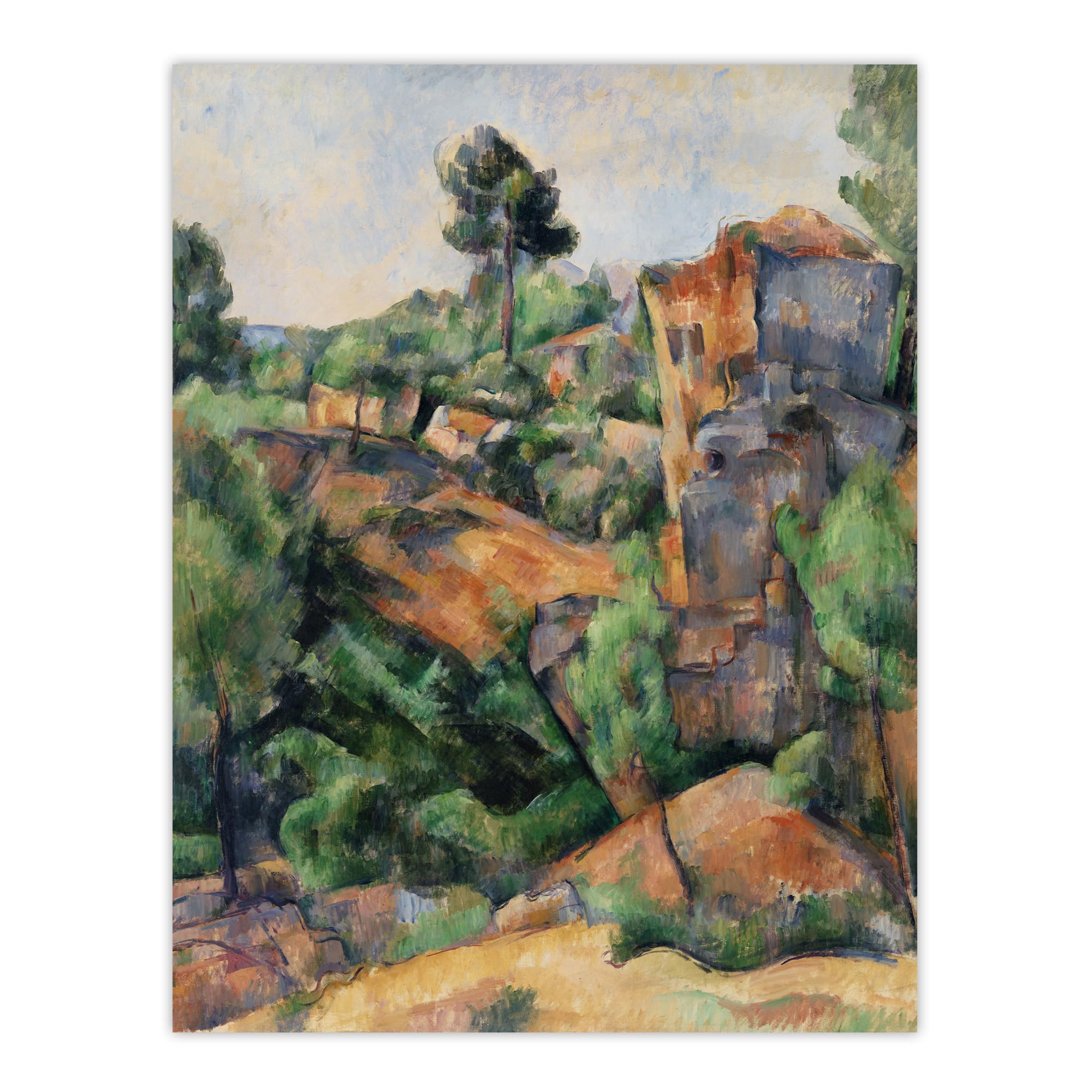 Artery8 Paul Cezanne Cubist Landscape Poster Print - W18" x H24"