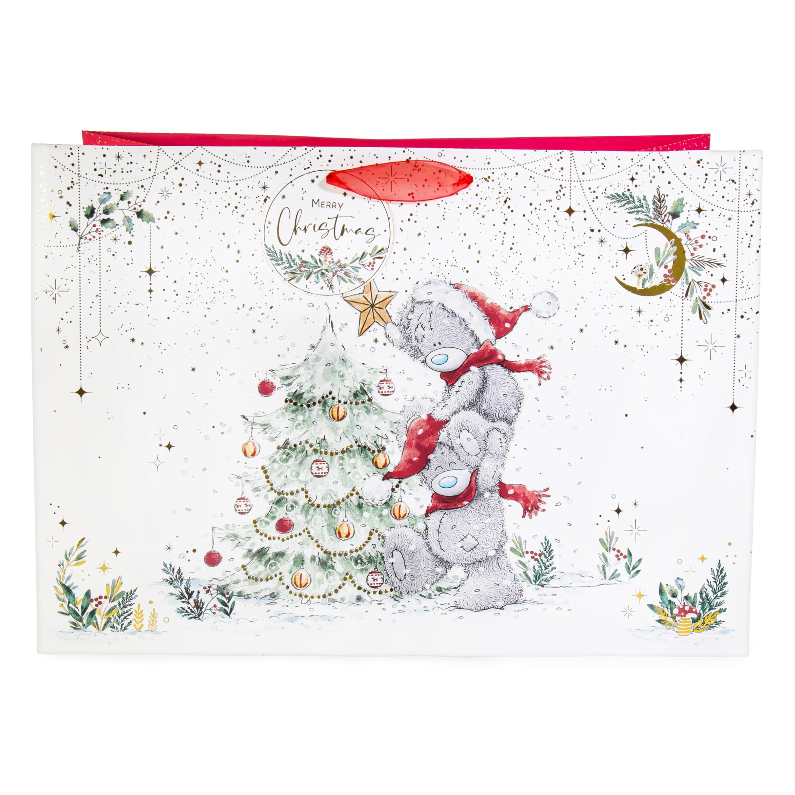 Bear With Xmas Tree Extra Large Christmas Gift Bag from B&Q