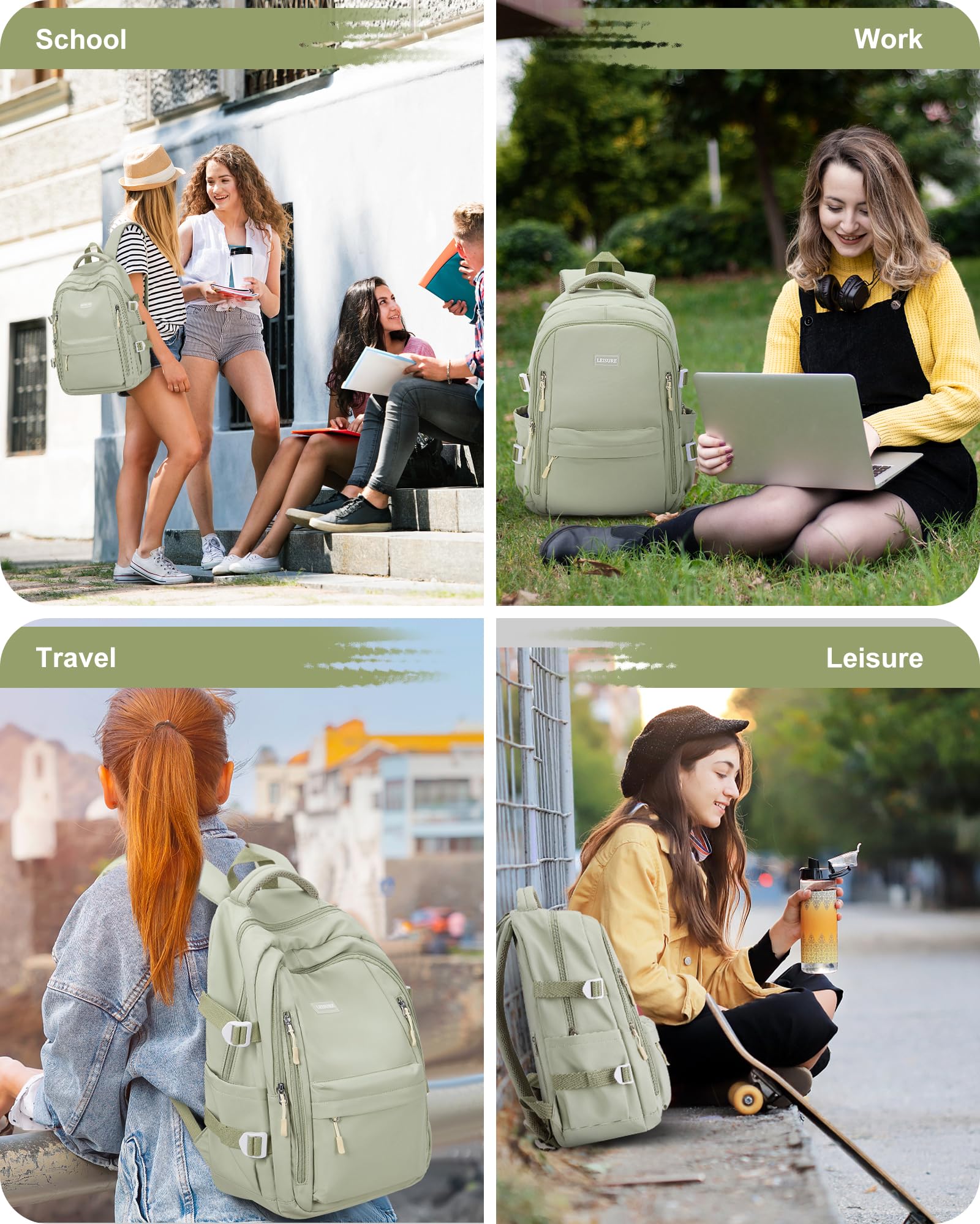 Zaino Scolastico Impermeabile Per Ragazzi - Leggero, Resistente, Con Tasca Per Laptop 14", Compartimenti Multipli - Foto 5