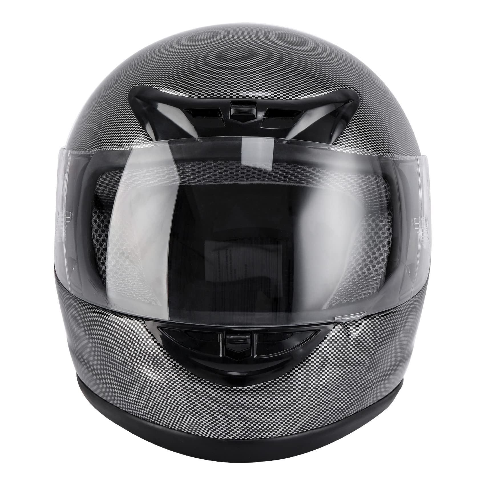 TCMT Adult Carbon Fiber Full Face Helmet with Flip Up Visor Off Road Street Dirt Bike ATV Motocross Motorcycle Cruiser Scooter Helmet DOT Approved